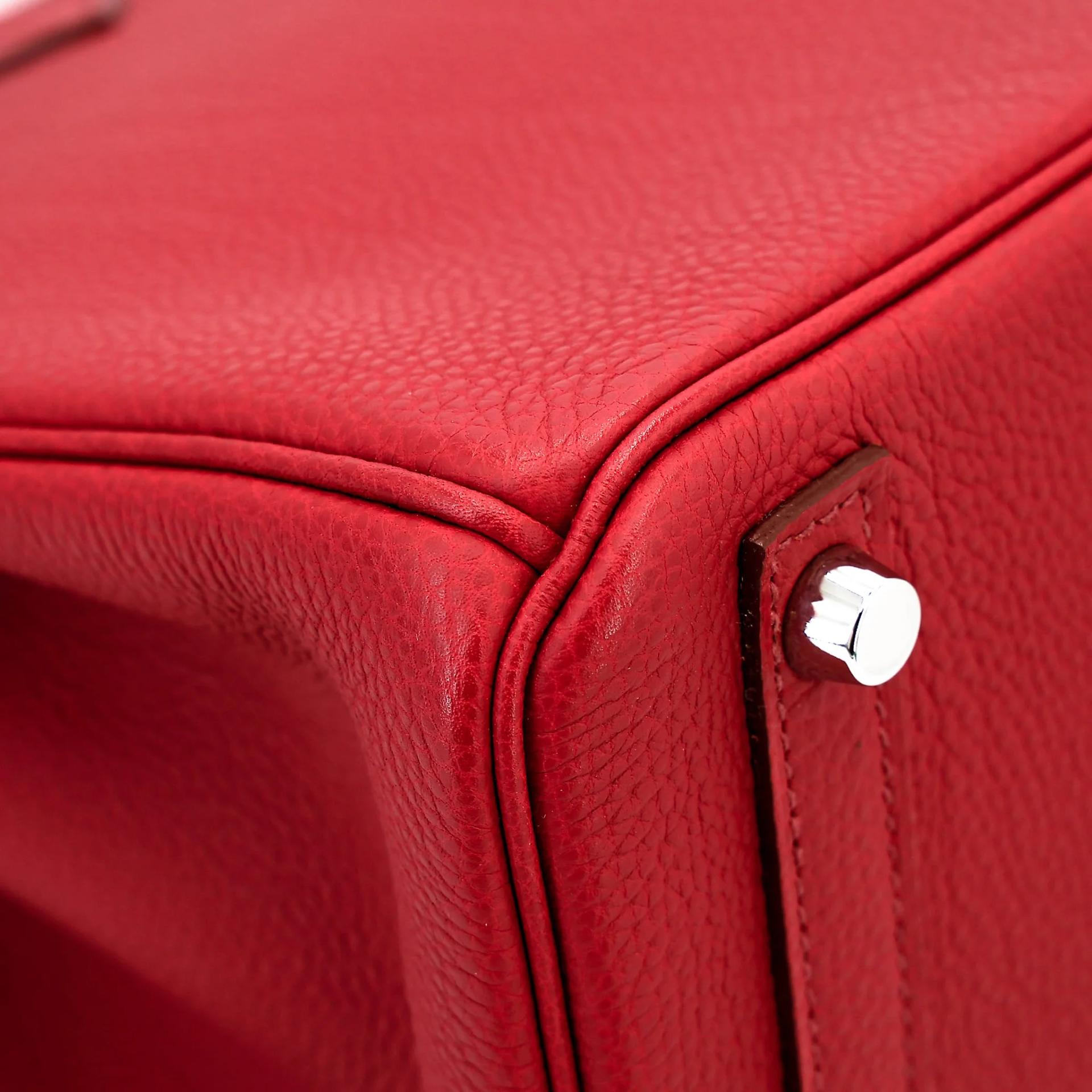 A美品 HERMÈS 愛馬仕 Birkin 30 54 茜草紅 Rouge Garance Togo小牛皮 銀扣 □M刻 2009年 - 11