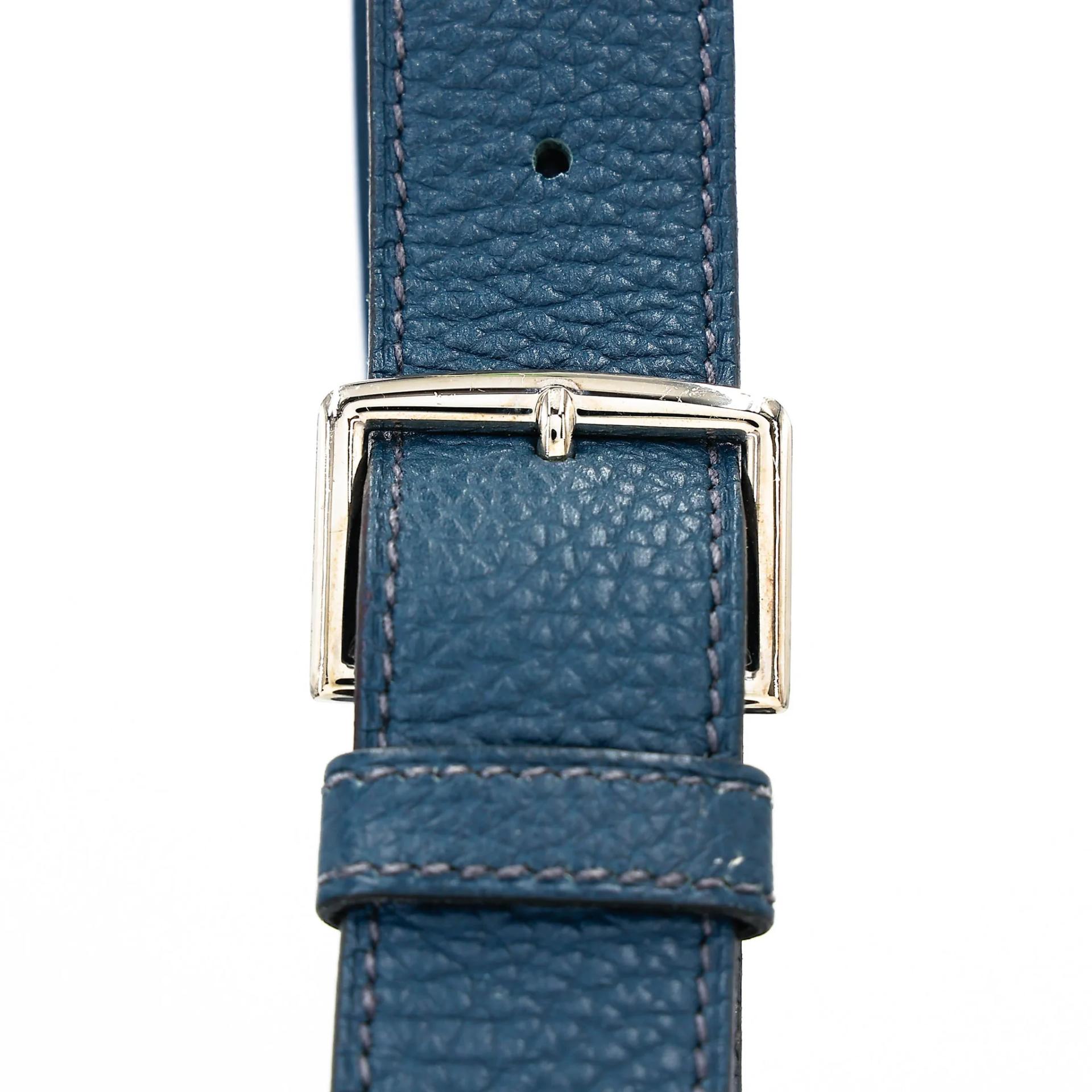 A美品 HERMÈS 愛馬仕 So Kelly 22 7P 普魯士藍 Bleu De Prusse Togo小牛皮 銀扣 □M刻 2009年 - 4