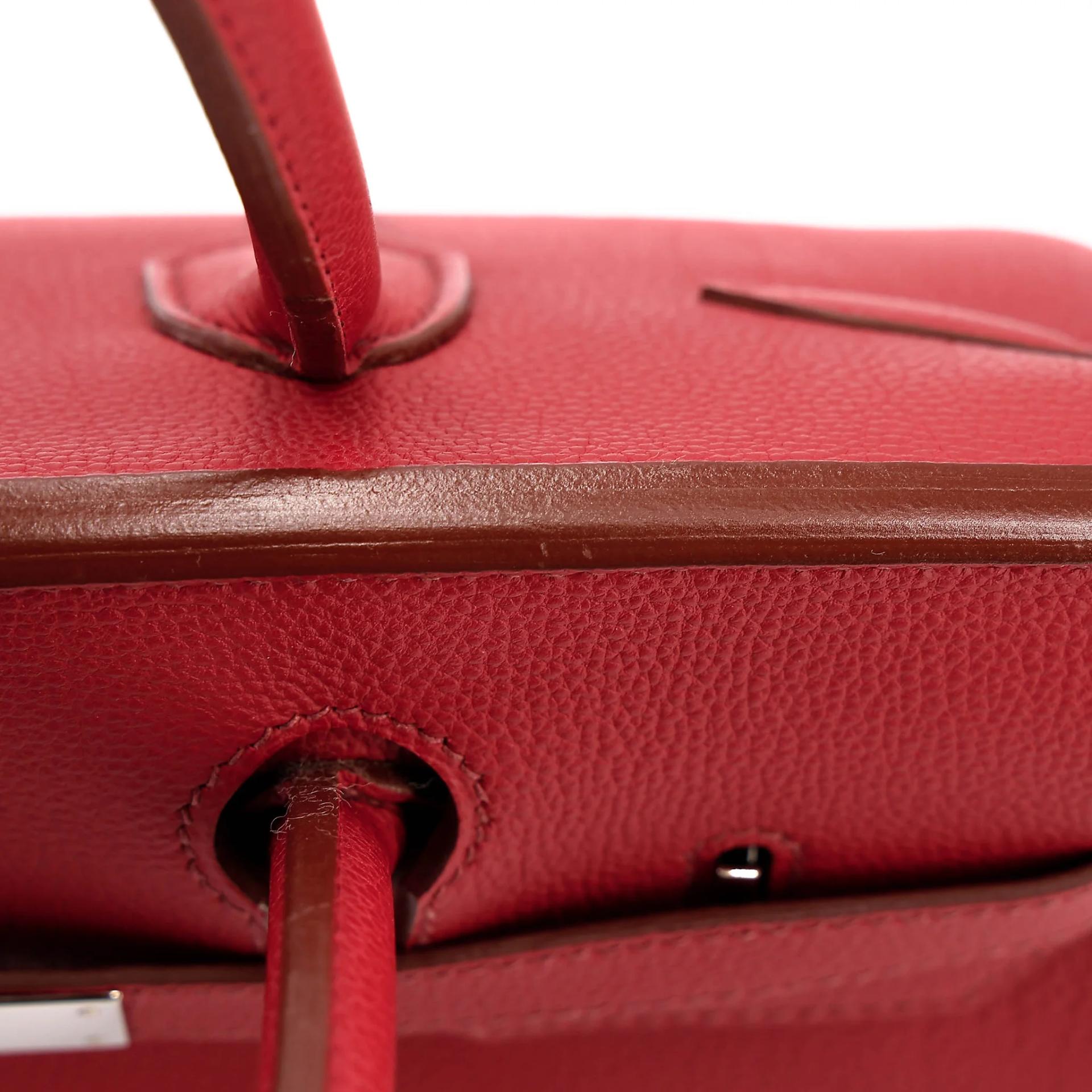 A美品 HERMÈS 愛馬仕 Birkin 30 54 茜草紅 Rouge Garance Togo小牛皮 銀扣 □M刻 2009年 - 16