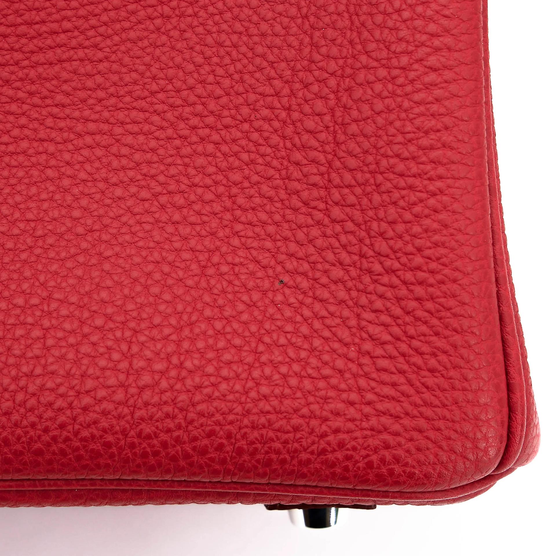 A美品 HERMÈS 愛馬仕 Birkin 30 54 茜草紅 Rouge Garance Togo小牛皮 銀扣 □M刻 2009年 - 12