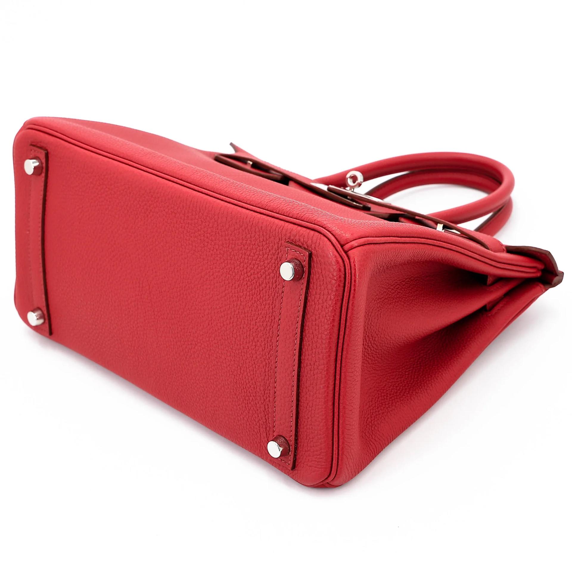 A美品 HERMÈS 愛馬仕 Birkin 30 54 茜草紅 Rouge Garance Togo小牛皮 銀扣 □M刻 2009年 - 4
