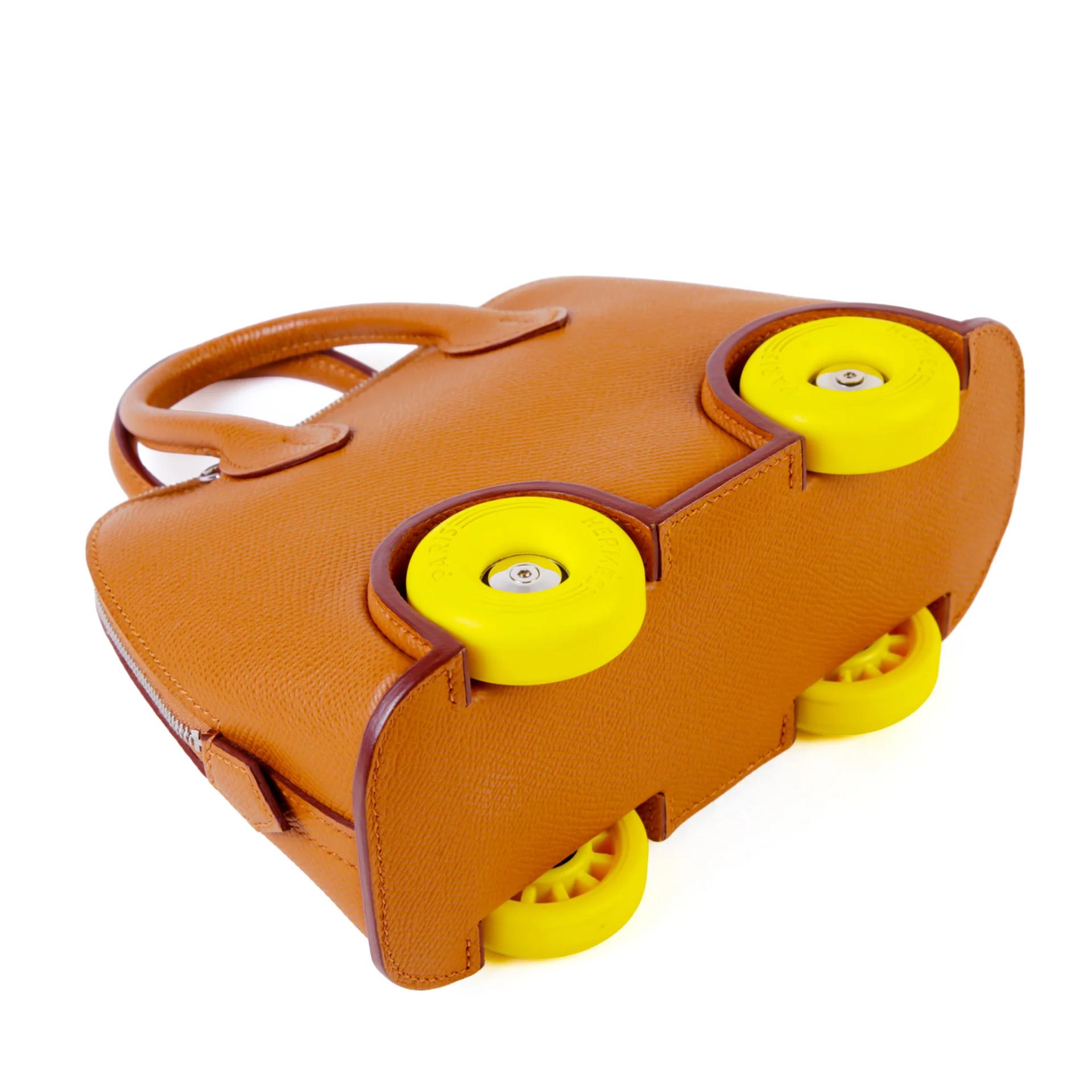 Very Good ( Rank A) HERMÈS Limited Edition Bolide On Wheels Gold (37) Jaune Citron (9N) Epsom Palladium hardware U (2022) - 6