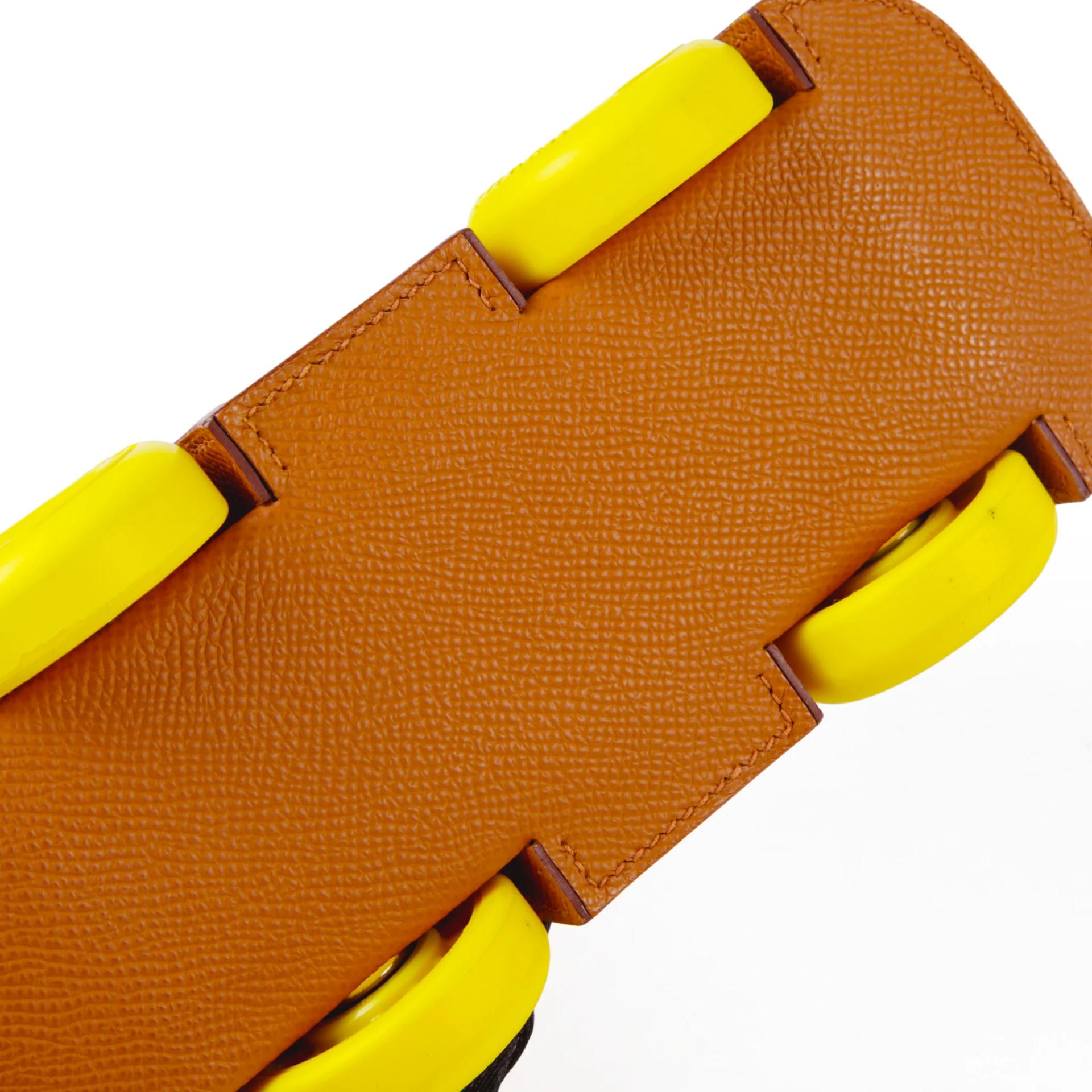 Very Good ( Rank A) HERMÈS Limited Edition Bolide On Wheels Gold (37) Jaune Citron (9N) Epsom Palladium hardware U (2022) - 8