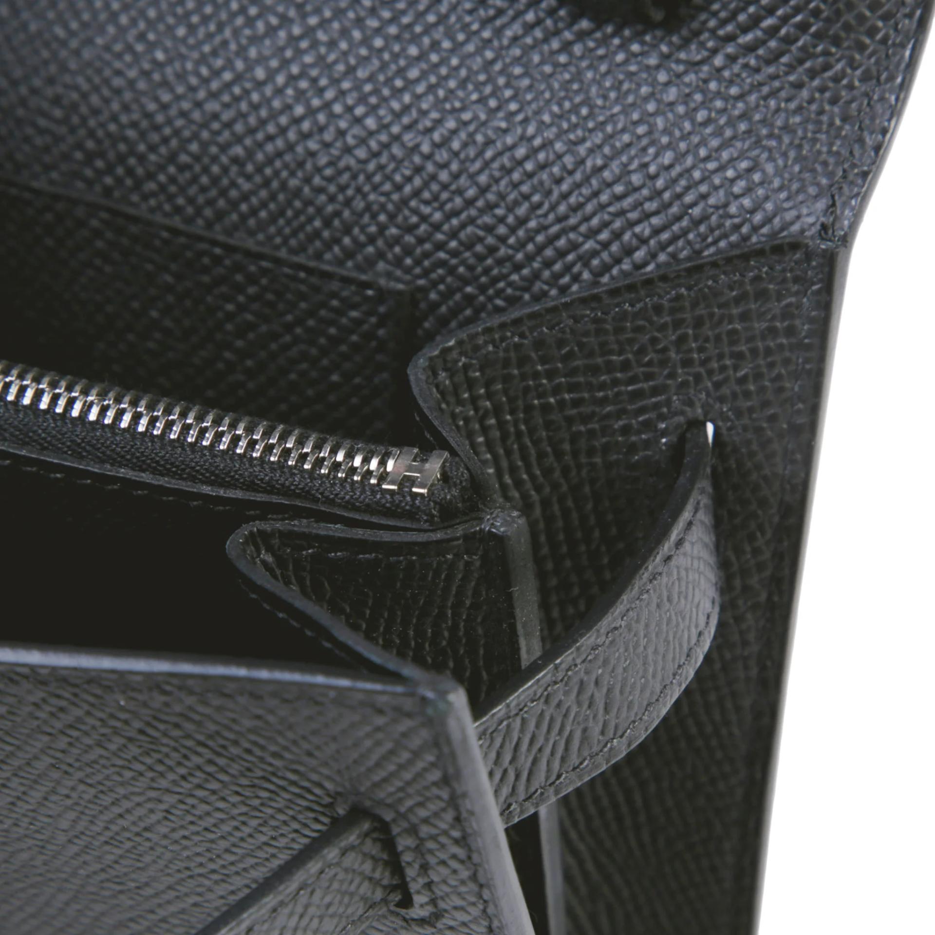 全新 HERMÈS 愛馬仕 Kelly To Go 錢包 89 黑色 Noir (Black) Epsom皮 銀扣 K刻 2025年 - 10
