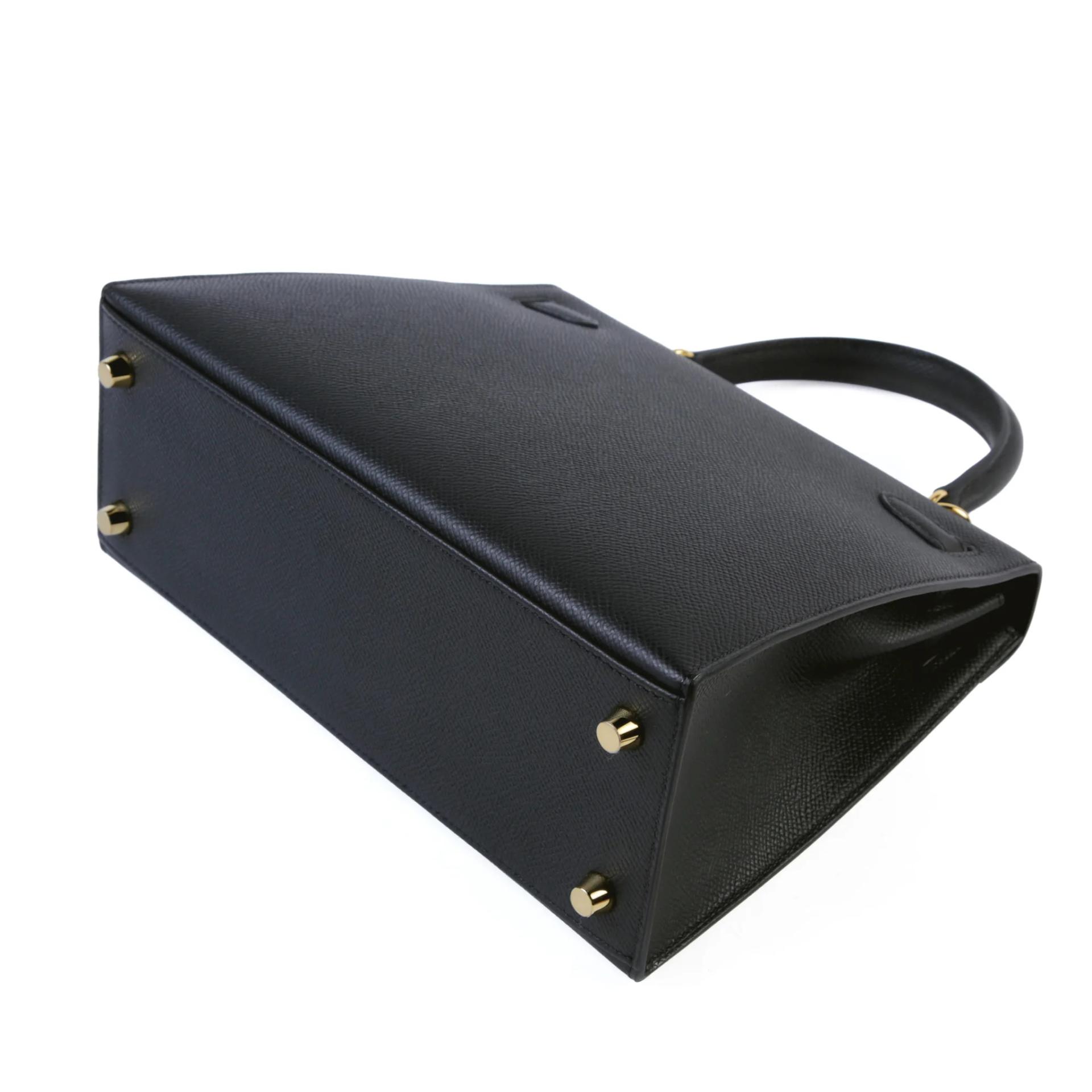 Brand New ( Rank N ) HERMÈS Kelly 25 Sellier Noir (89) Epsom Gold hardware K (2025) - 7