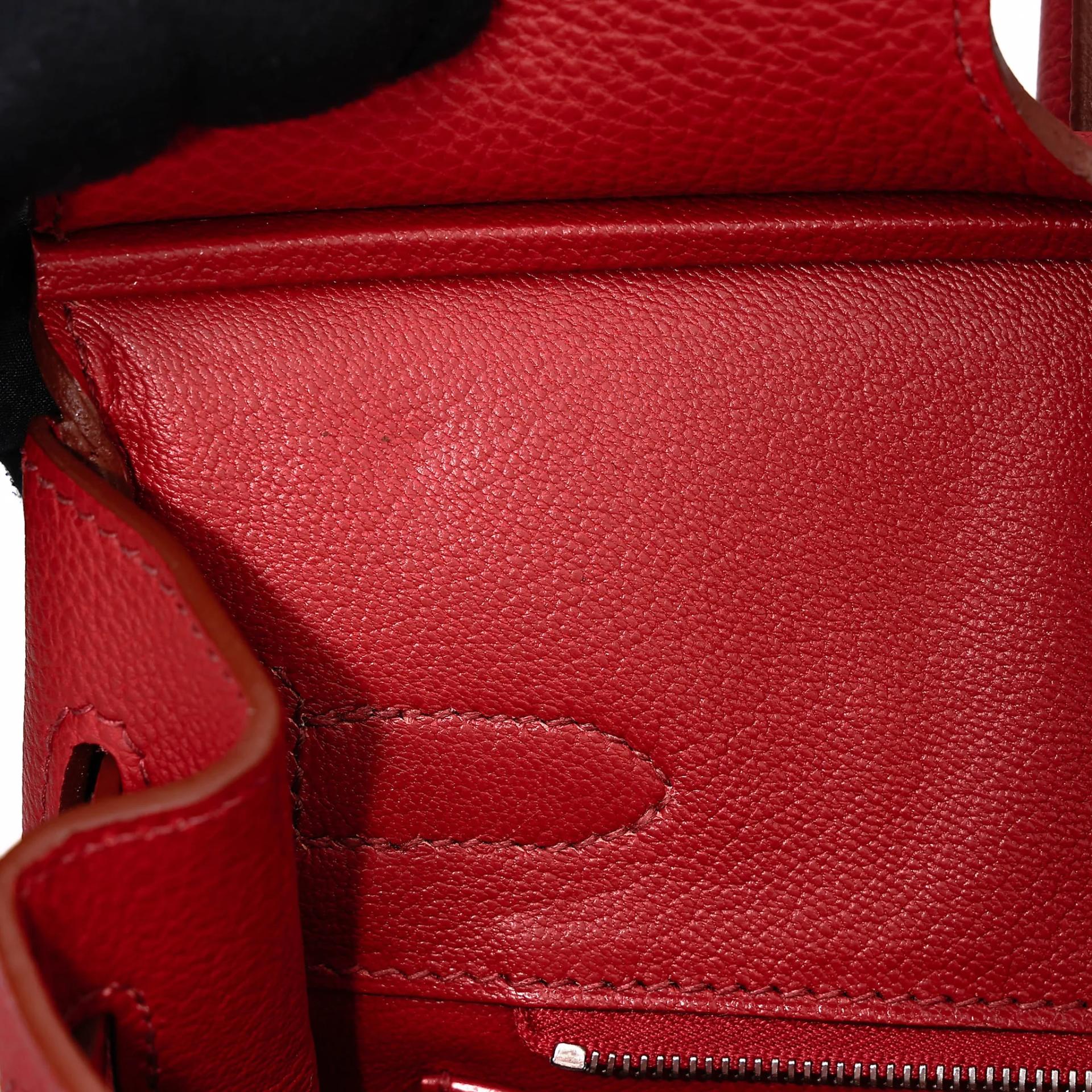 A美品 HERMÈS 愛馬仕 Birkin 30 54 茜草紅 Rouge Garance Togo小牛皮 銀扣 □M刻 2009年 - 27