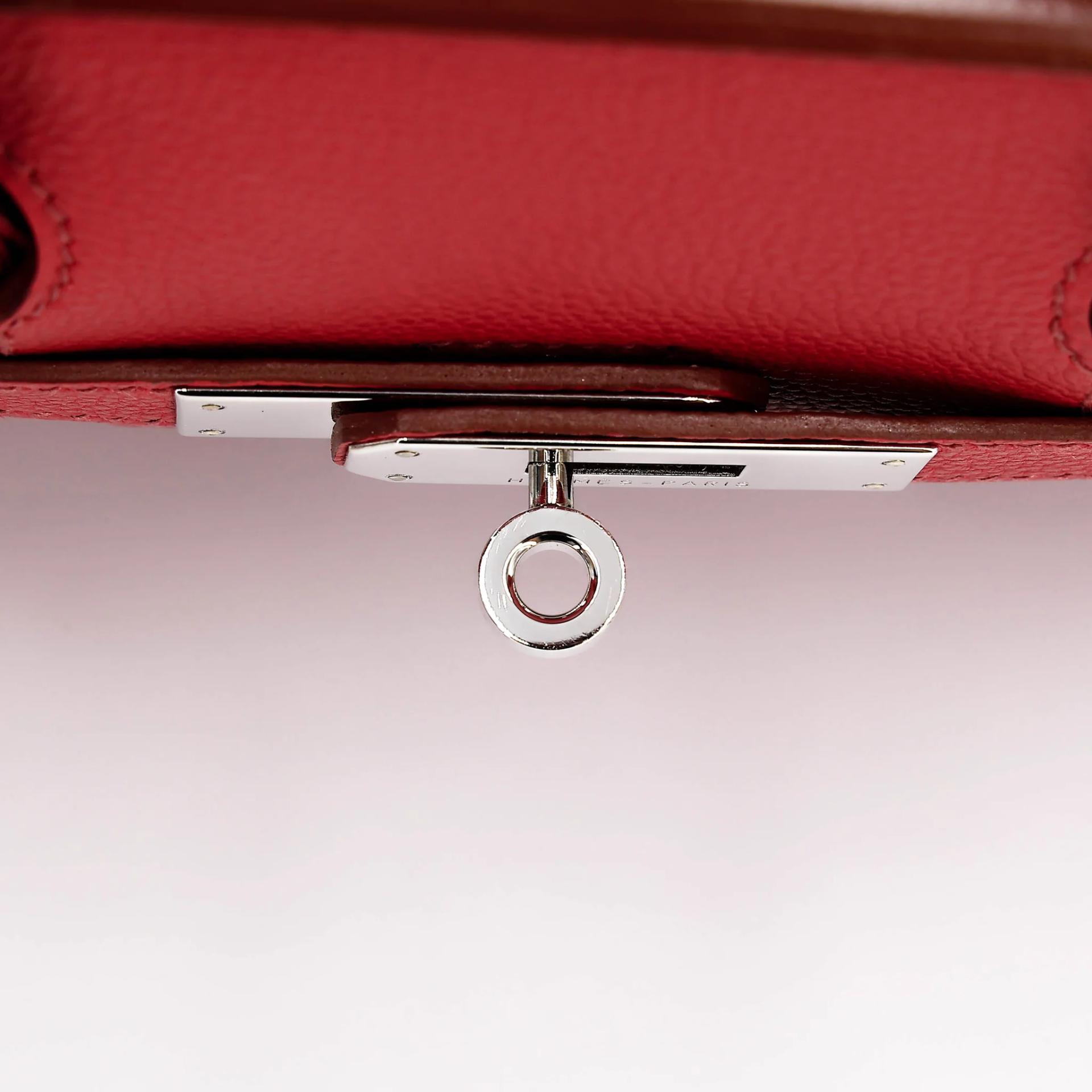 A美品 HERMÈS 愛馬仕 Birkin 30 54 茜草紅 Rouge Garance Togo小牛皮 銀扣 □M刻 2009年 - 21