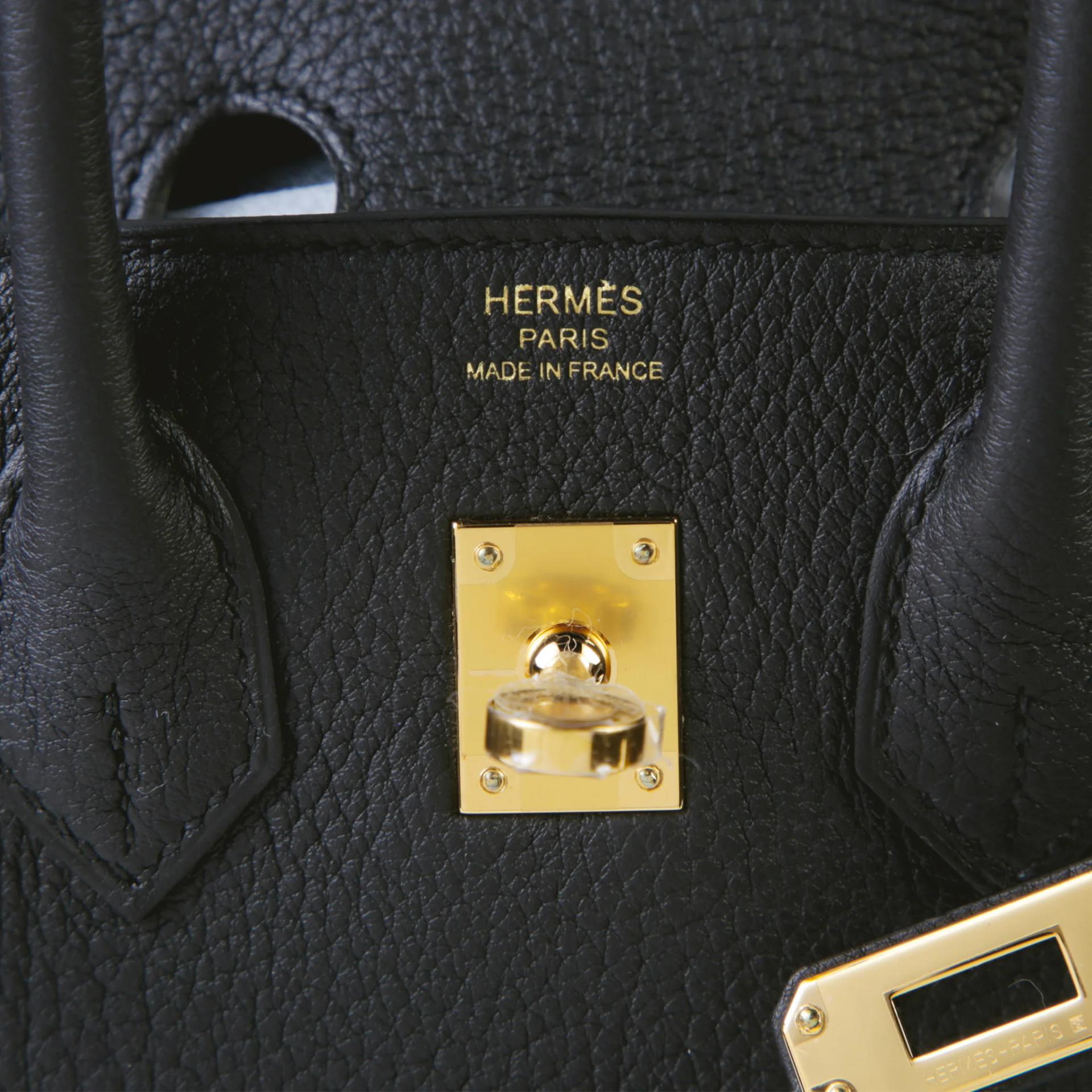 未使用保存品 HERMÈS 愛馬仕 Birkin 25 89 黑色 Noir (Black) Togo小牛皮 金扣 K刻 2025年 - 9