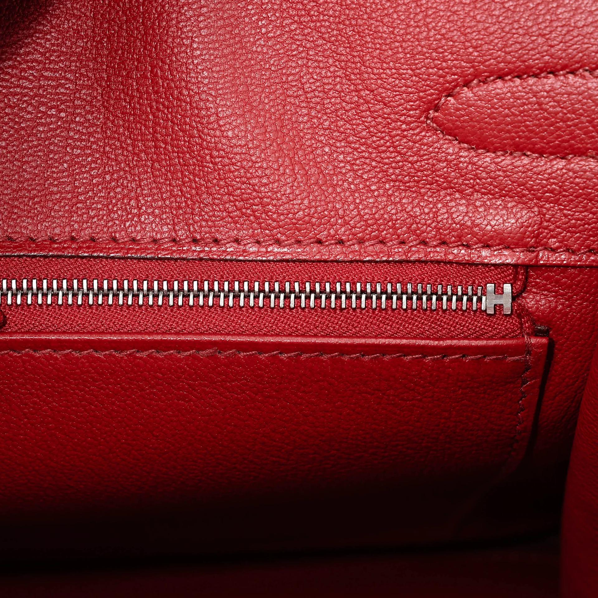 A美品 HERMÈS 愛馬仕 Birkin 30 54 茜草紅 Rouge Garance Togo小牛皮 銀扣 □M刻 2009年 - 25
