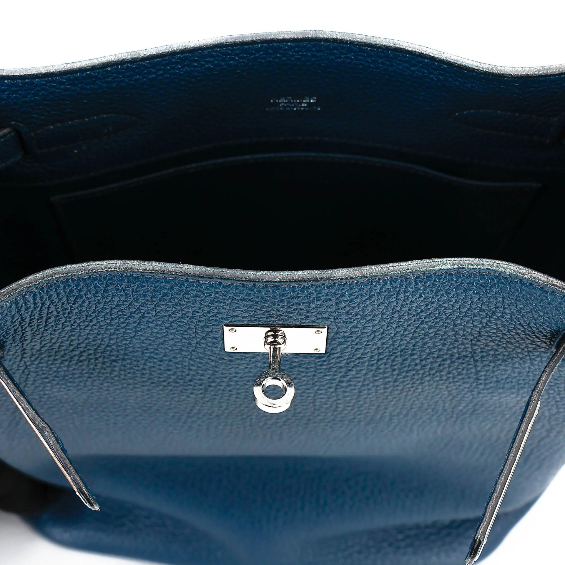 A美品 HERMÈS 愛馬仕 So Kelly 22 7P 普魯士藍 Bleu De Prusse Togo小牛皮 銀扣 □M刻 2009年 - 19