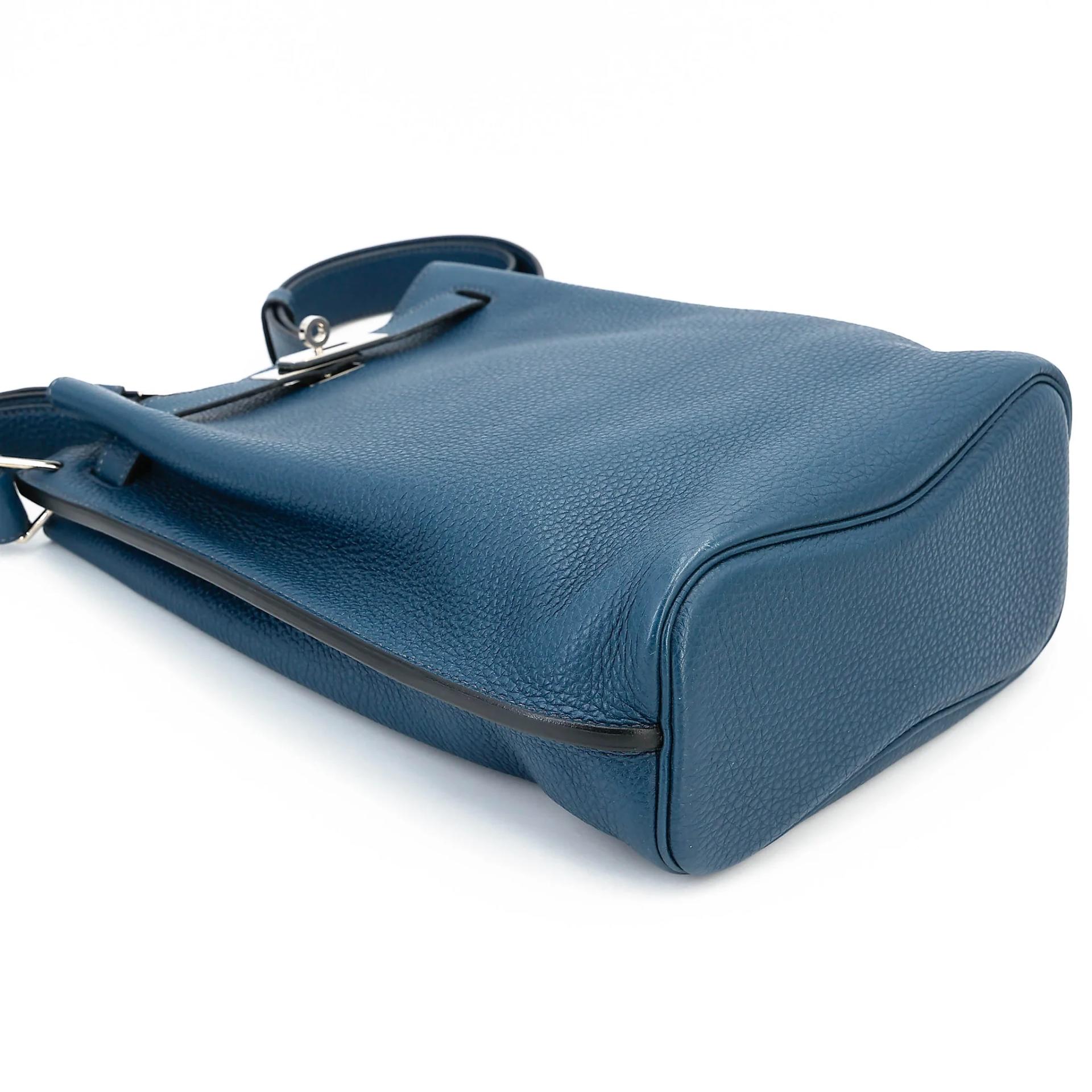A美品 HERMÈS 愛馬仕 So Kelly 22 7P 普魯士藍 Bleu De Prusse Togo小牛皮 銀扣 □M刻 2009年 - 12
