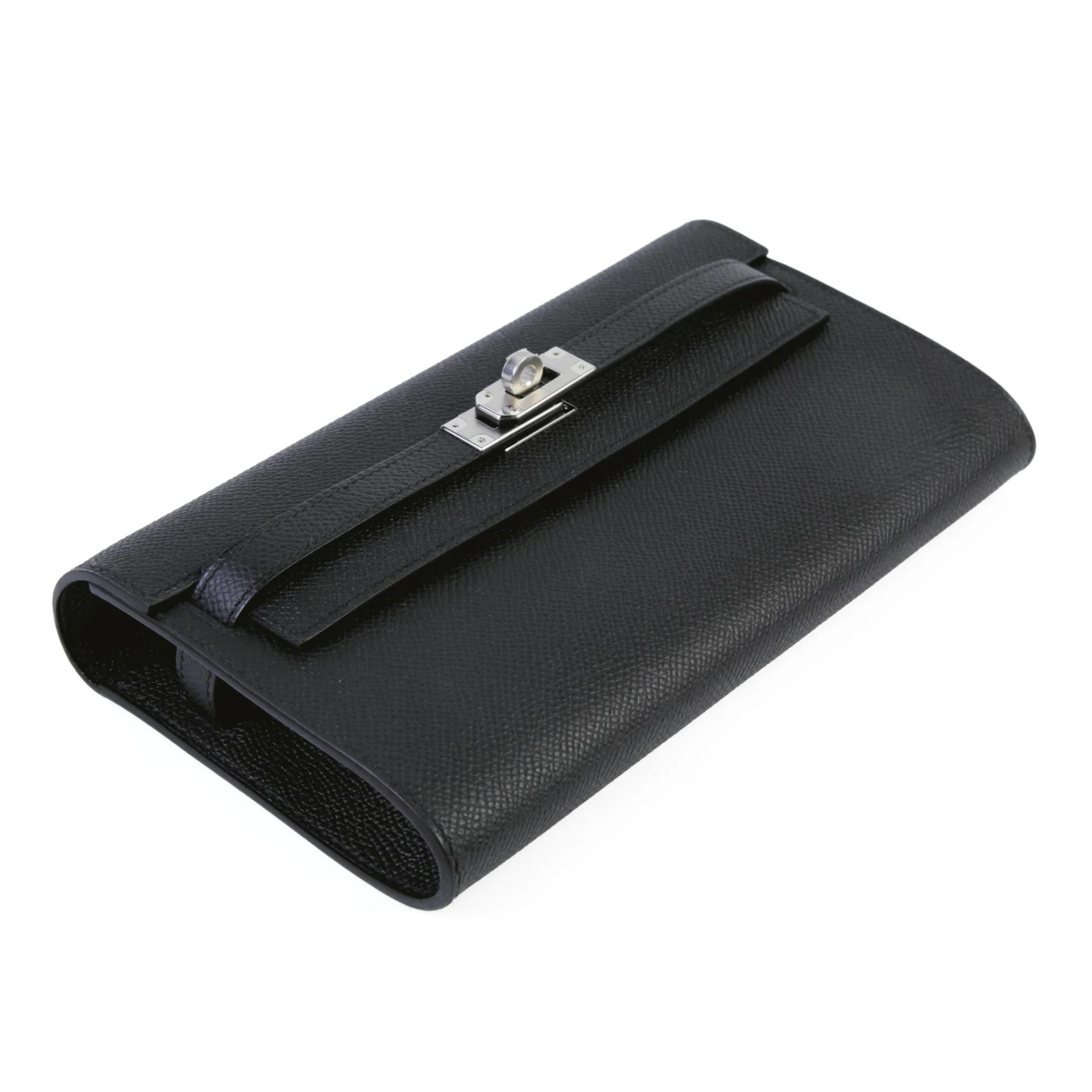 全新 HERMÈS 愛馬仕 Kelly To Go 錢包 89 黑色 Noir (Black) Epsom皮 銀扣 K刻 2025年 - 3