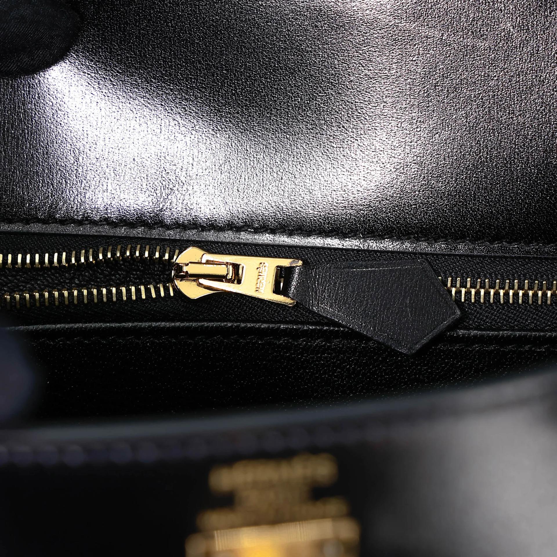ランク NS 未使用品 HERMÈS エルメス ケリー25 セリエ ブラック (89) ボックスカーフ ゴールド金具 W刻印 (2024) - 15