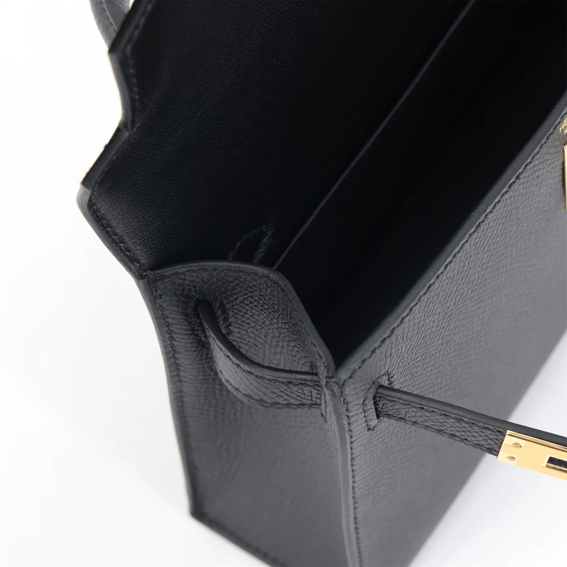 ランク N 新品 HERMÈS エルメス ミニケリー2 ブラック エプソン ゴールド金具 G刻印 (2026) - 12