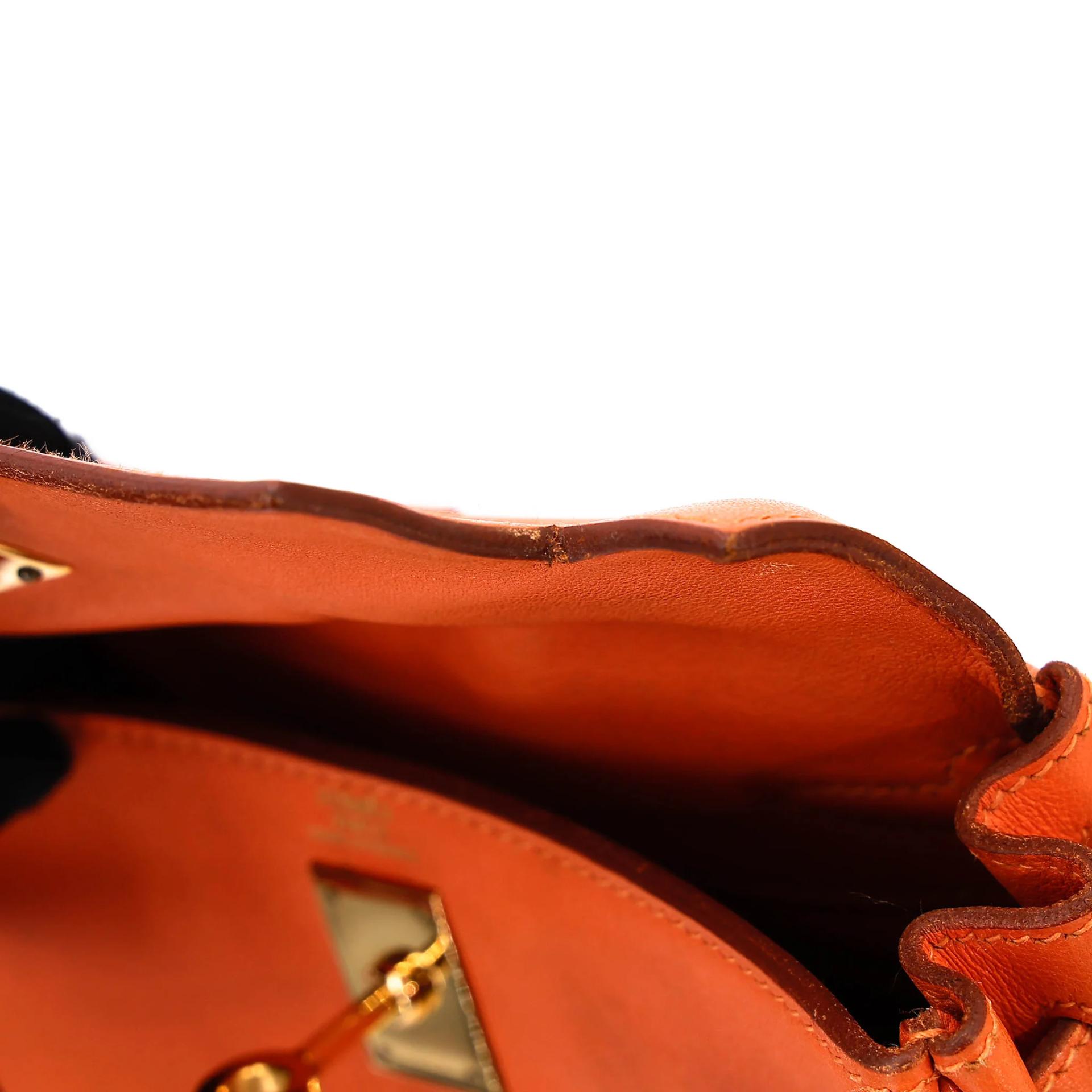 ランク A HERMÈS エルメス ケリーアド PM オレンジ (93) スイフト ゴールド金具 □A刻印 (1997) - 30