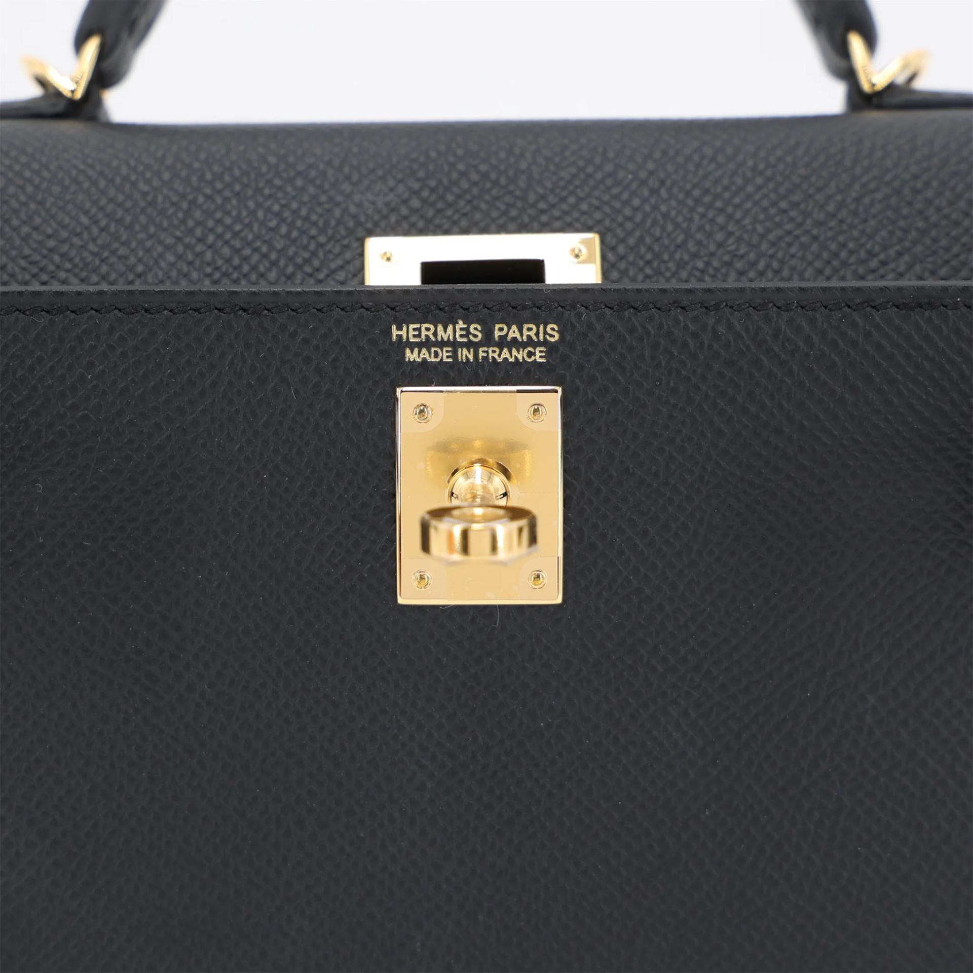 ランク N 新品 HERMÈS エルメス ミニケリー2 ブラック エプソン ゴールド金具 G刻印 (2026) - 10