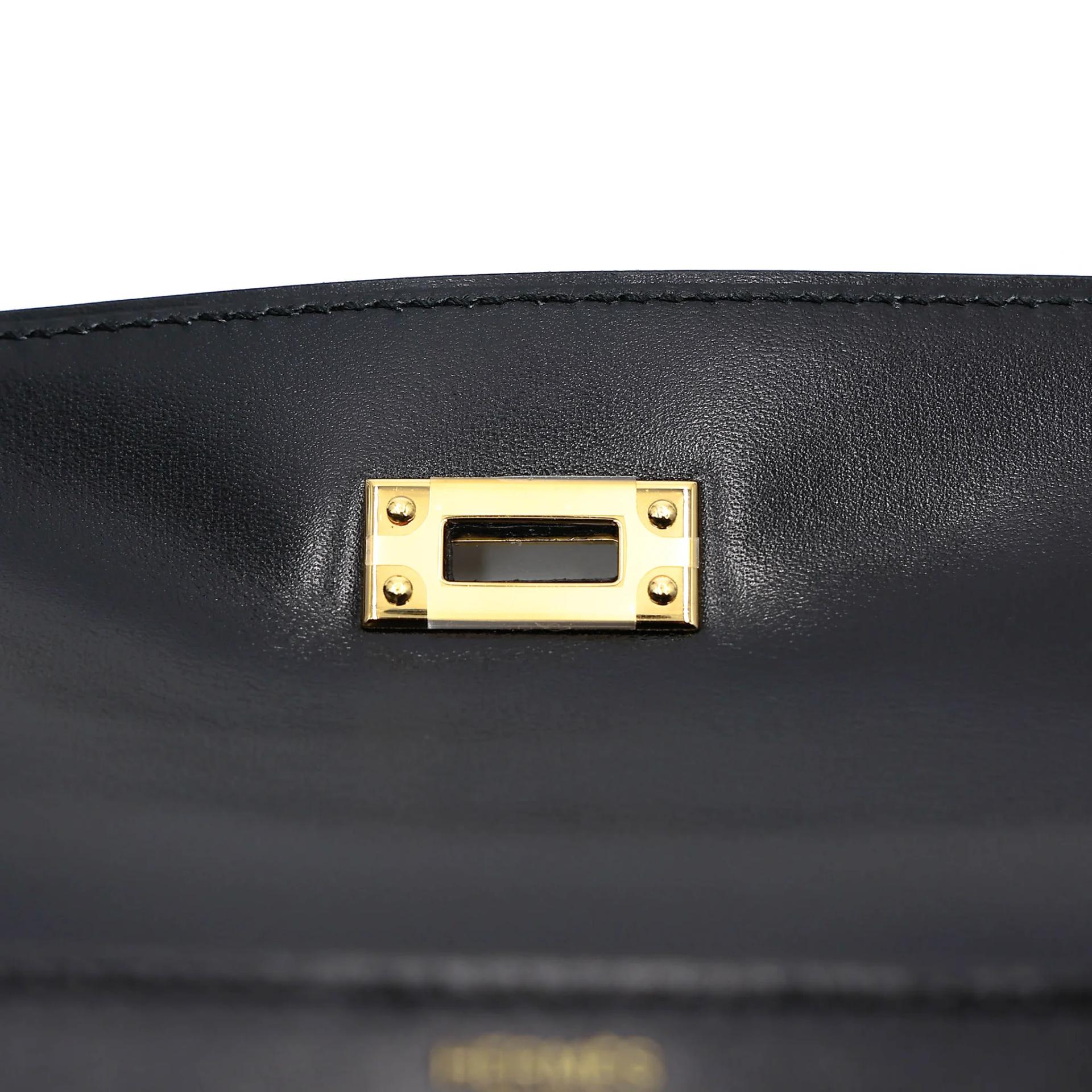 ランク NS 未使用品 HERMÈS エルメス ケリー25 セリエ ブラック (89) ボックスカーフ ゴールド金具 W刻印 (2024) - 11
