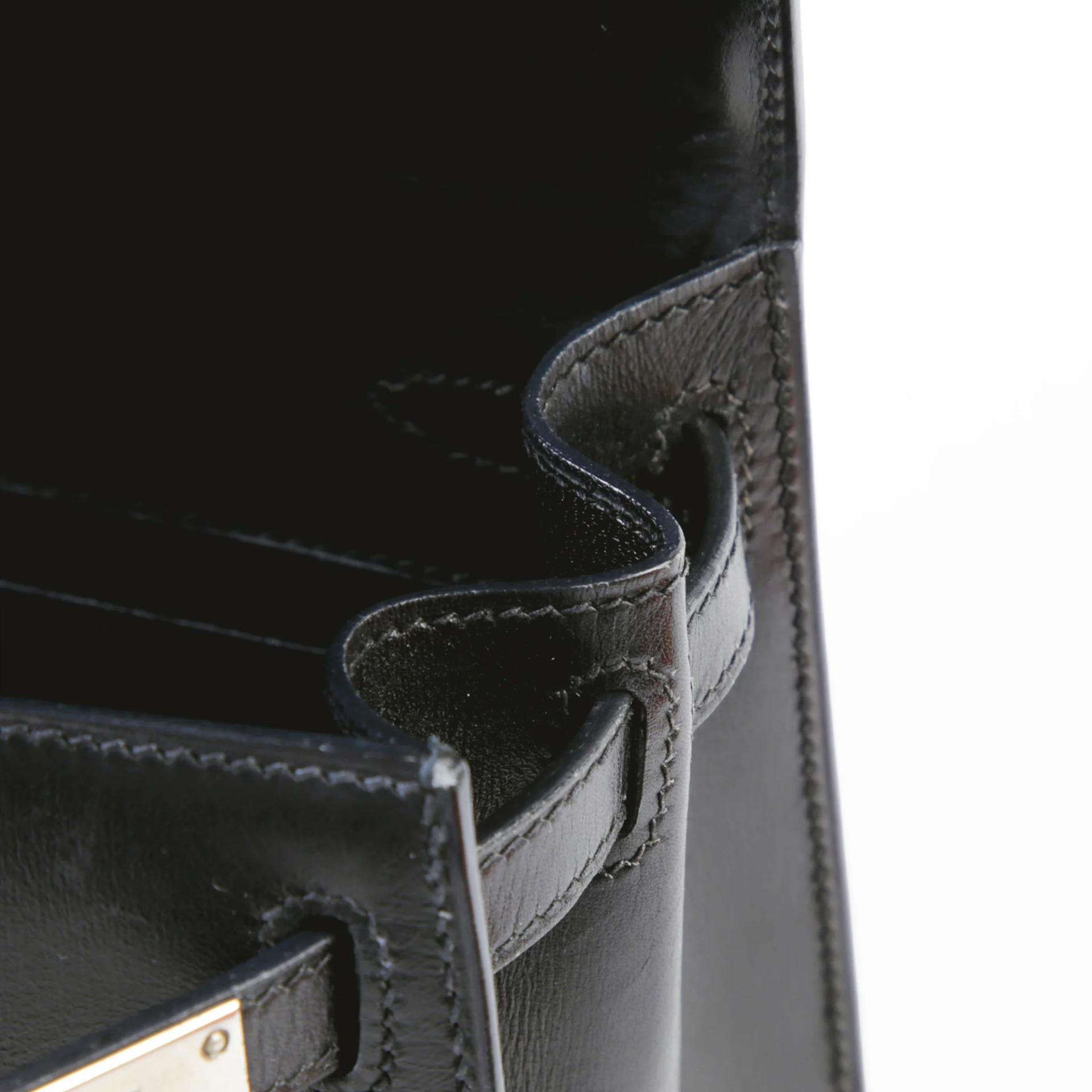 中古AB HERMÈS 愛馬仕 Mini Kelly 20 89 黑色 Noir (Black) Box牛皮 銀扣 □C刻 1999年 - 14