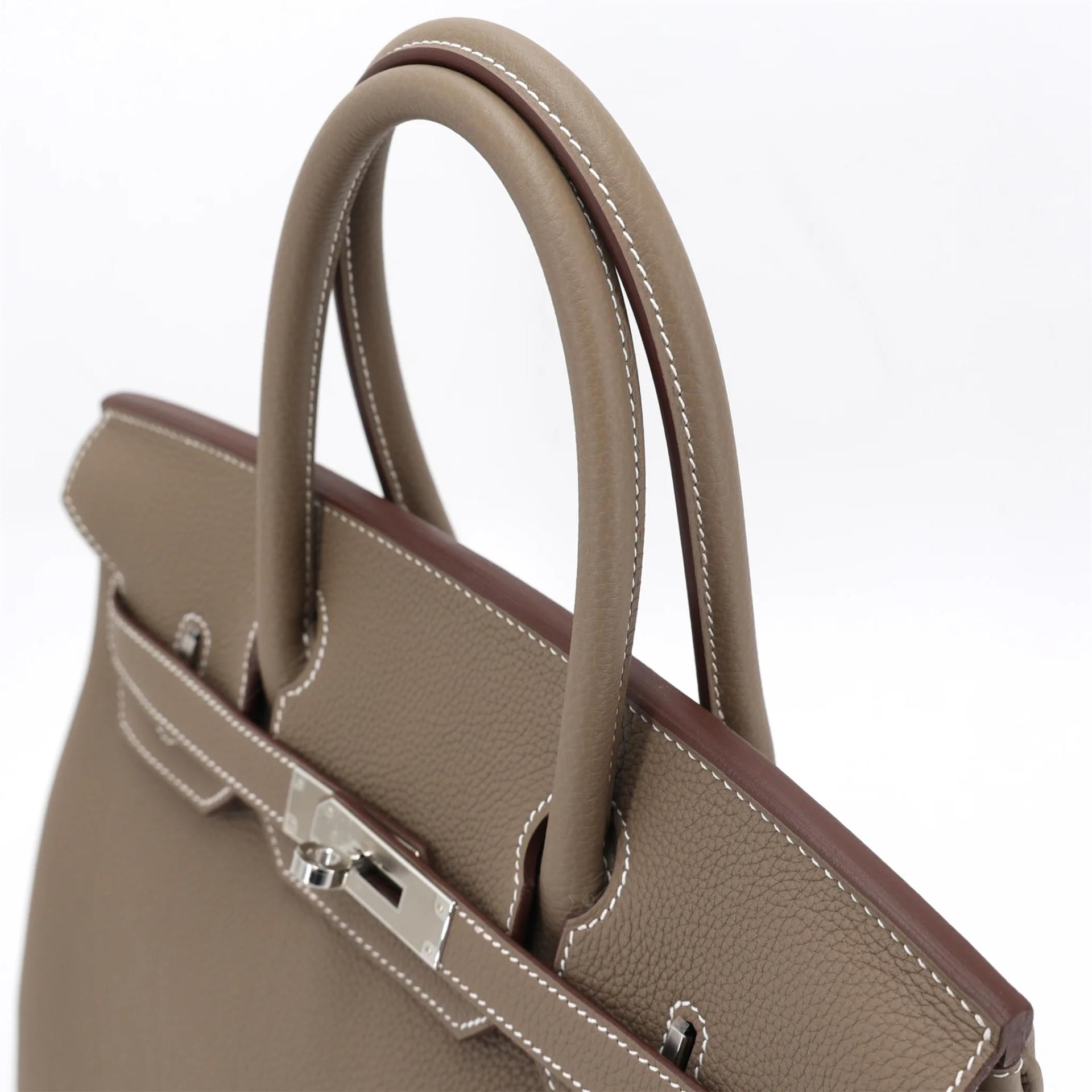 ランク N 新品 HERMÈS エルメス バーキン30 エトゥープ (18) トゴ シルバー金具 K刻印 (2025) - 3