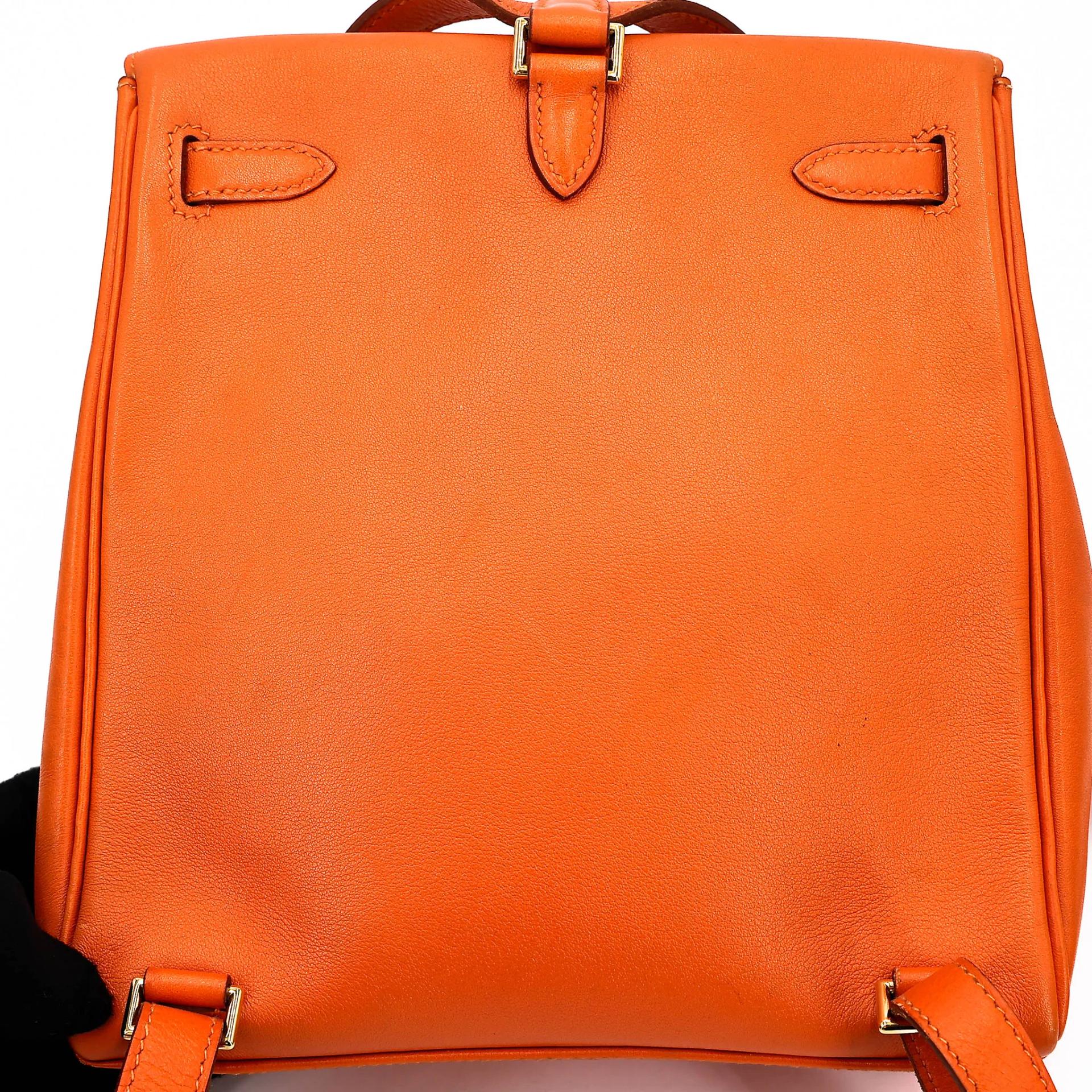 ランク A HERMÈS エルメス ケリーアド PM オレンジ (93) スイフト ゴールド金具 □A刻印 (1997) - 14