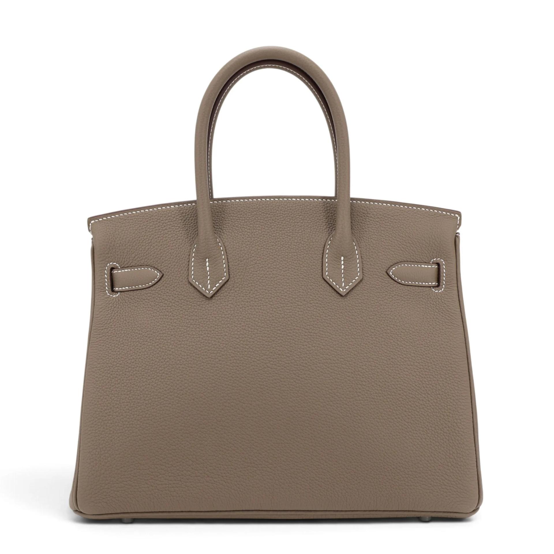 ランク N 新品 HERMÈS エルメス バーキン30 エトゥープ (18) トゴ シルバー金具 K刻印 (2025) - 2