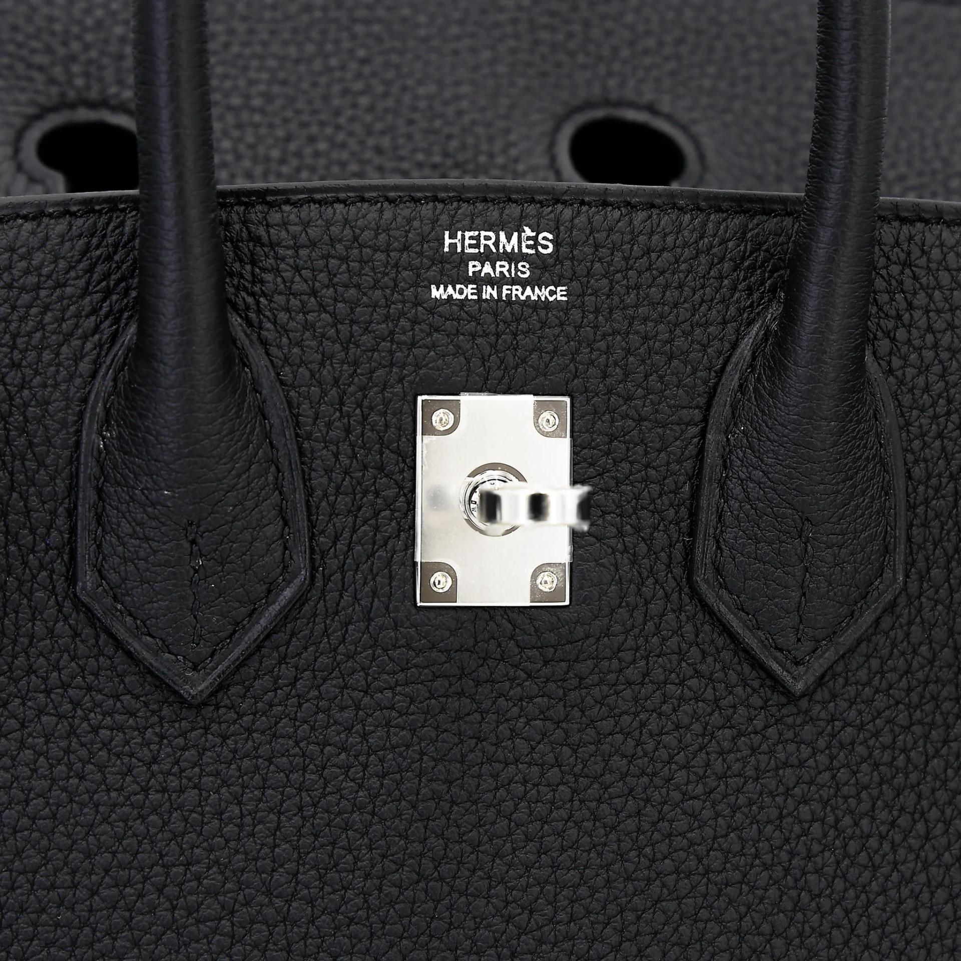 ランク N 新品 HERMÈS エルメス バーキン25 ブラック (89) トゴ シルバー金具 G刻印 (2026) - 10