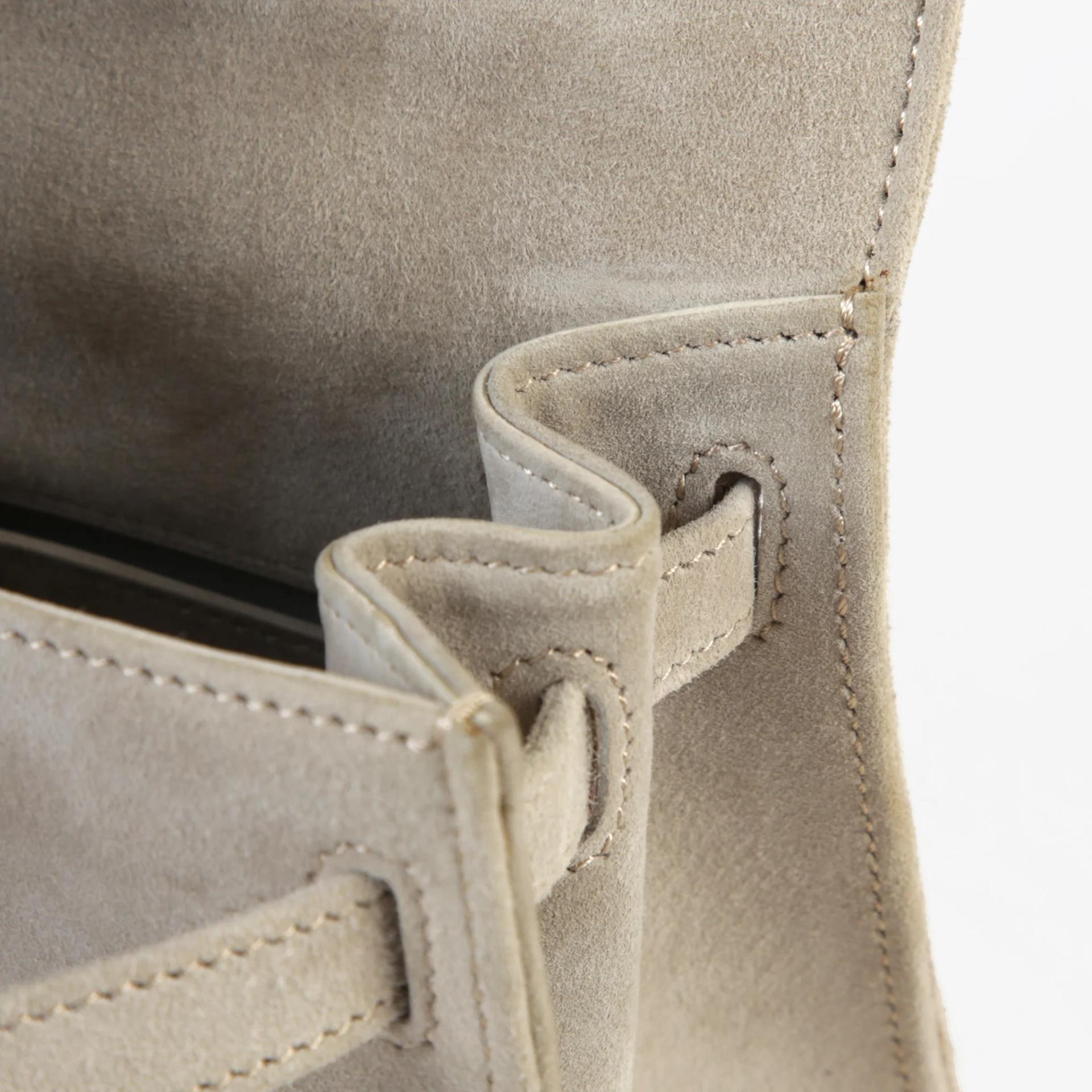 A美品 HERMÈS 愛馬仕 Mini Kelly 20 灰色 Doblis Suede 麂皮 金扣 □O刻 2011年 - 12
