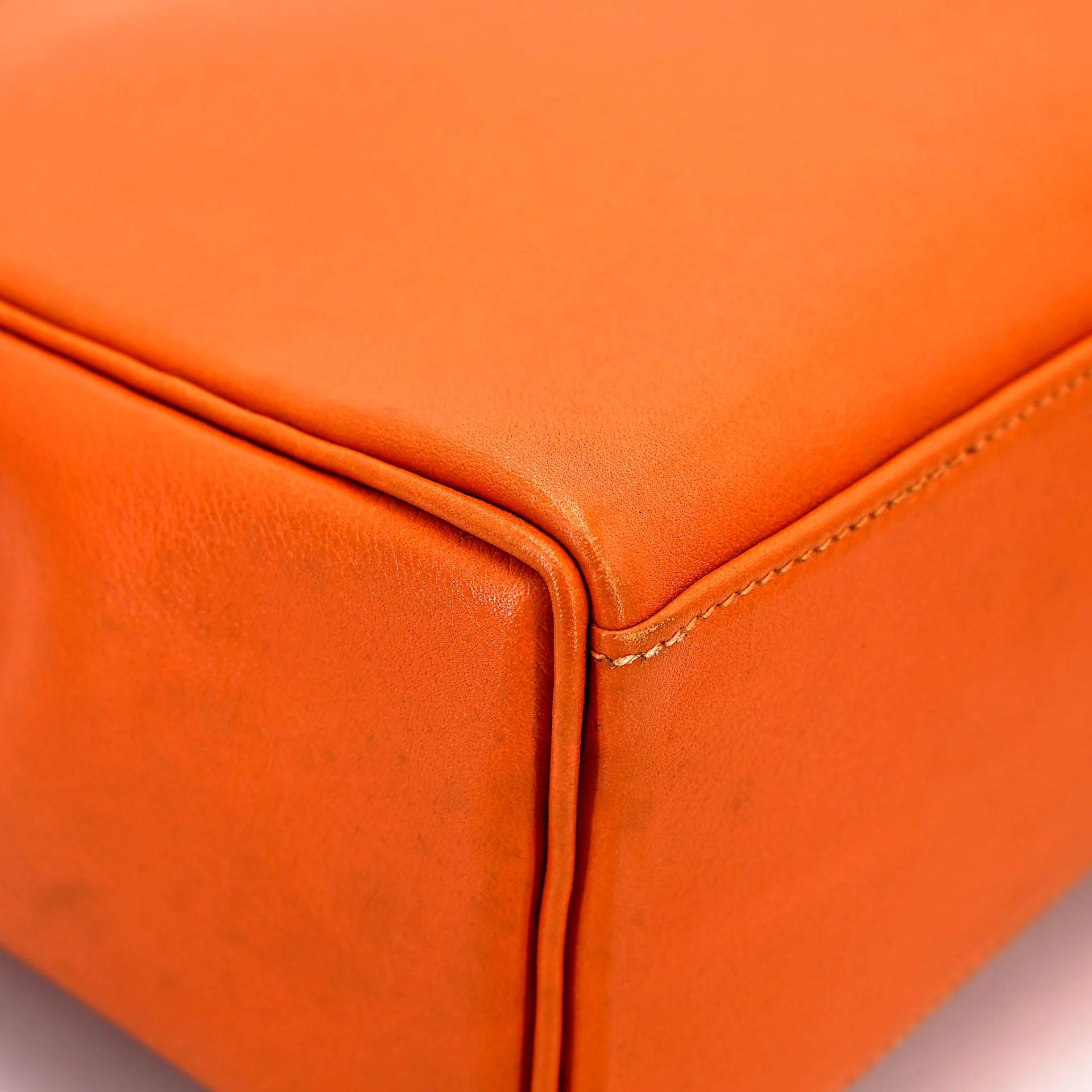 ランク A HERMÈS エルメス ケリーアド PM オレンジ (93) スイフト ゴールド金具 □A刻印 (1997) - 10