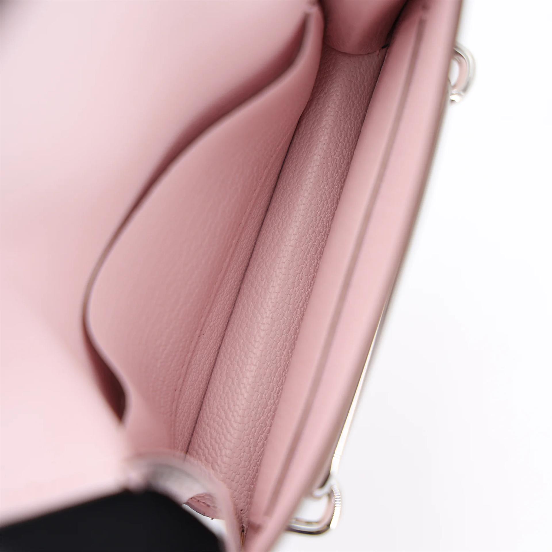 ランク N 新品 HERMÈS エルメス ロウリススリム ローズダーリン (M7) シェーブル シルバー金具 K刻印 (2025) - 10