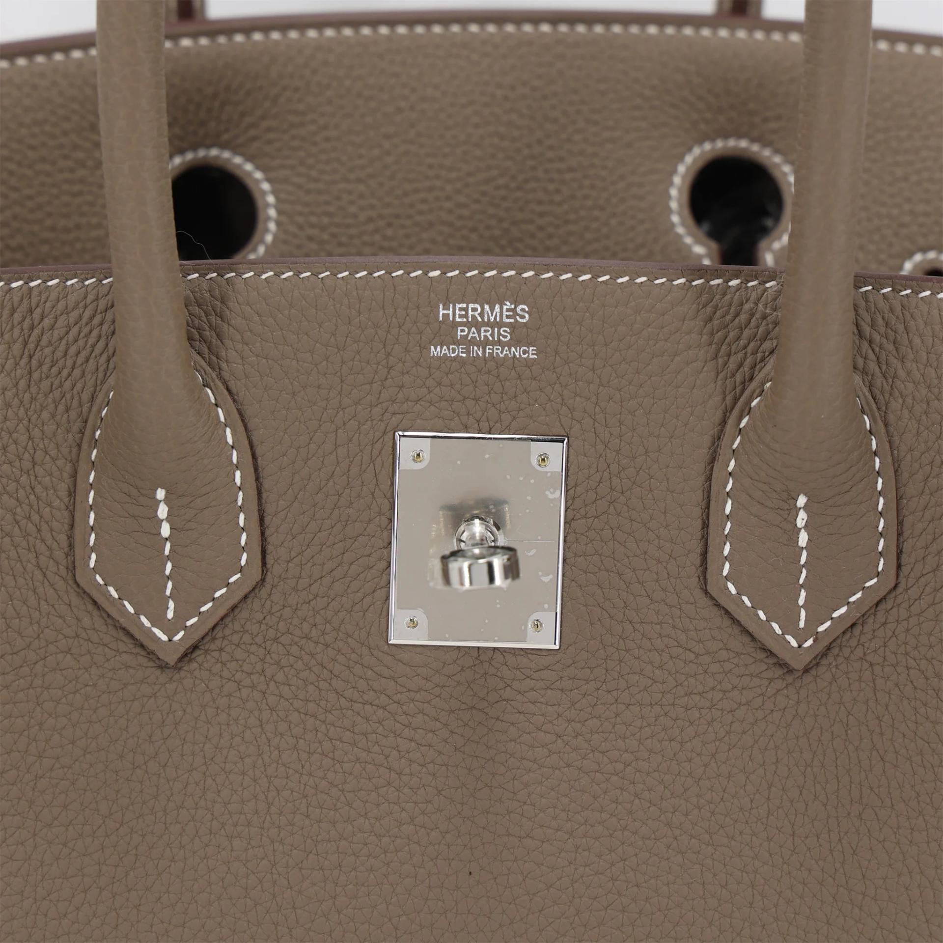 ランク N 新品 HERMÈS エルメス バーキン30 エトゥープ (18) トゴ シルバー金具 K刻印 (2025) - 10
