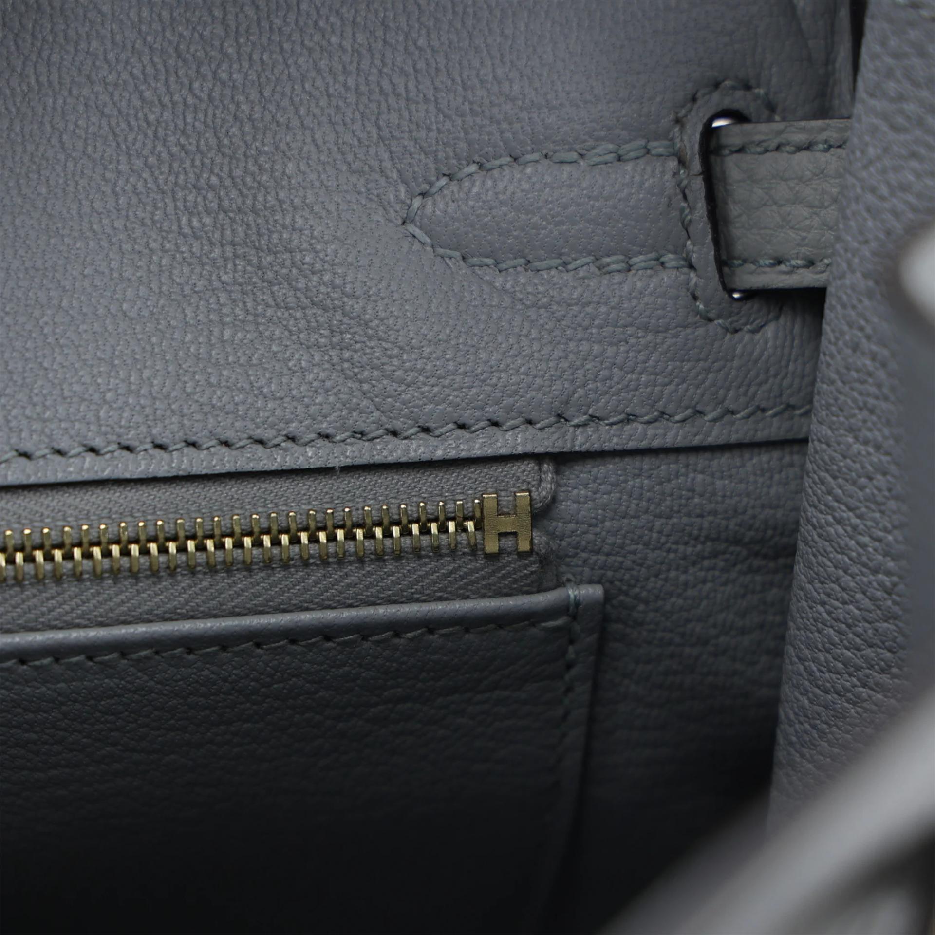 Brand New ( Rank N ) HERMÈS Birkin 25 Bleu Glacier (8U) Togo Gold hardware K (2025) - 15