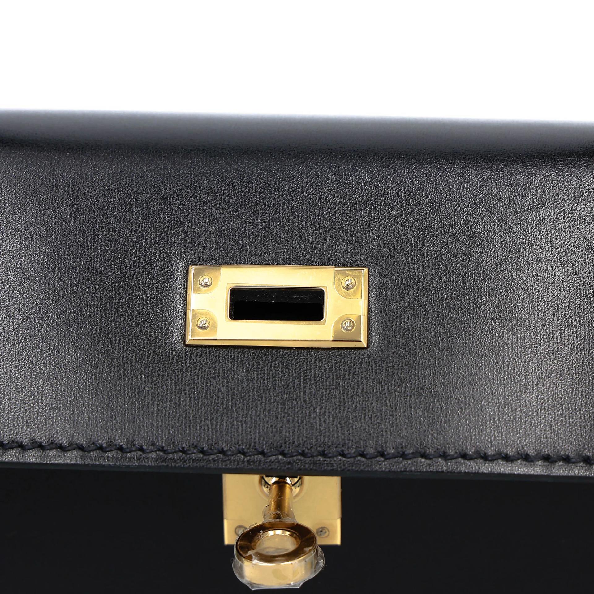 ランク NS 未使用品 HERMÈS エルメス ケリー25 セリエ ブラック (89) ボックスカーフ ゴールド金具 W刻印 (2024) - 10