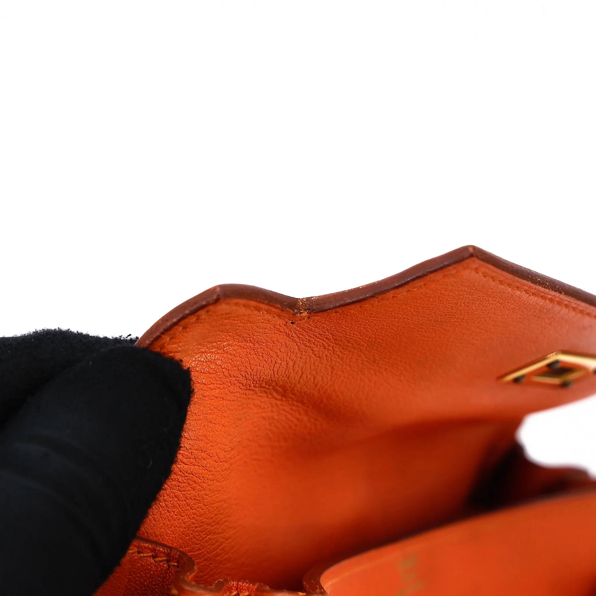 ランク A HERMÈS エルメス ケリーアド PM オレンジ (93) スイフト ゴールド金具 □A刻印 (1997) - 31
