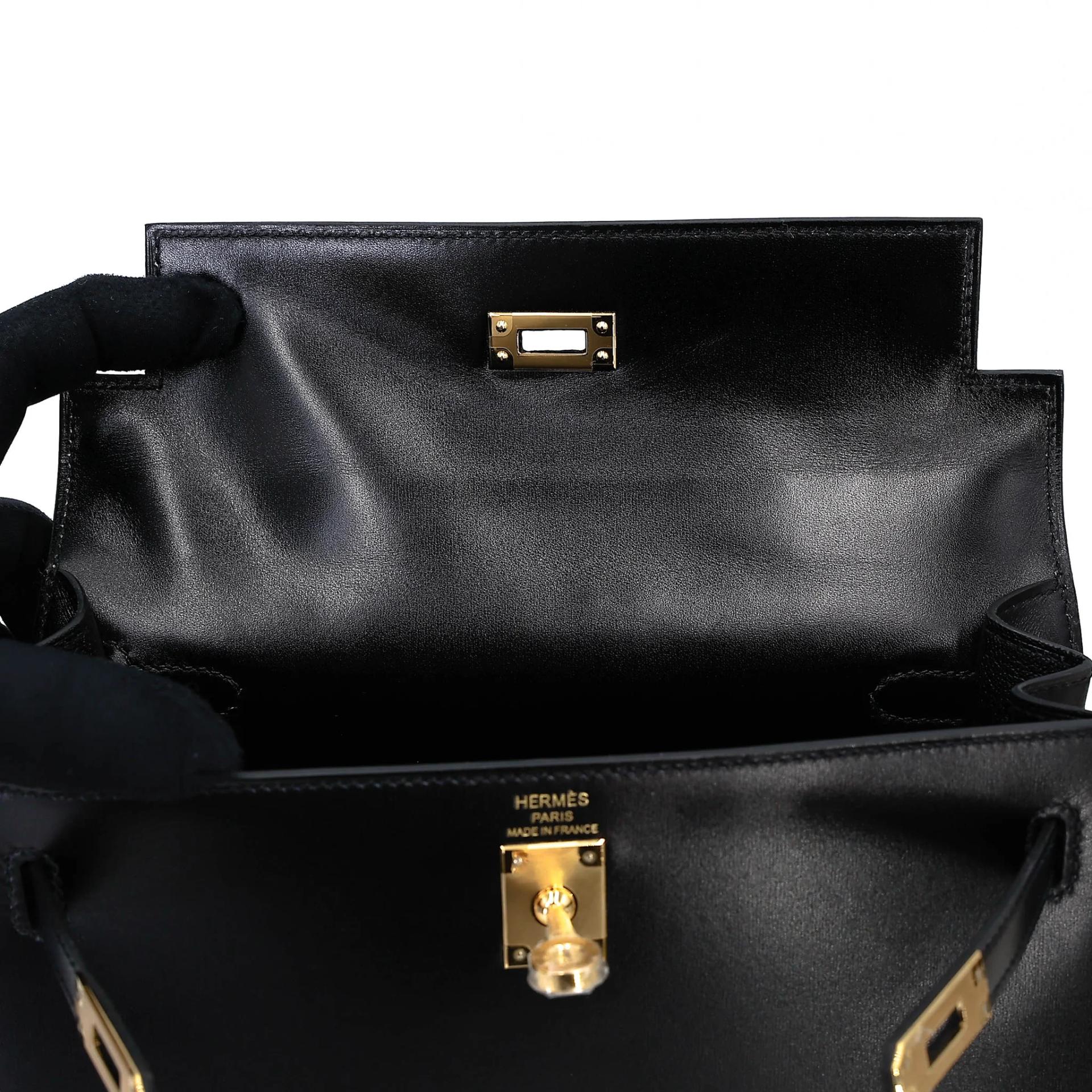ランク NS 未使用品 HERMÈS エルメス ケリー25 セリエ ブラック (89) ボックスカーフ ゴールド金具 W刻印 (2024) - 12