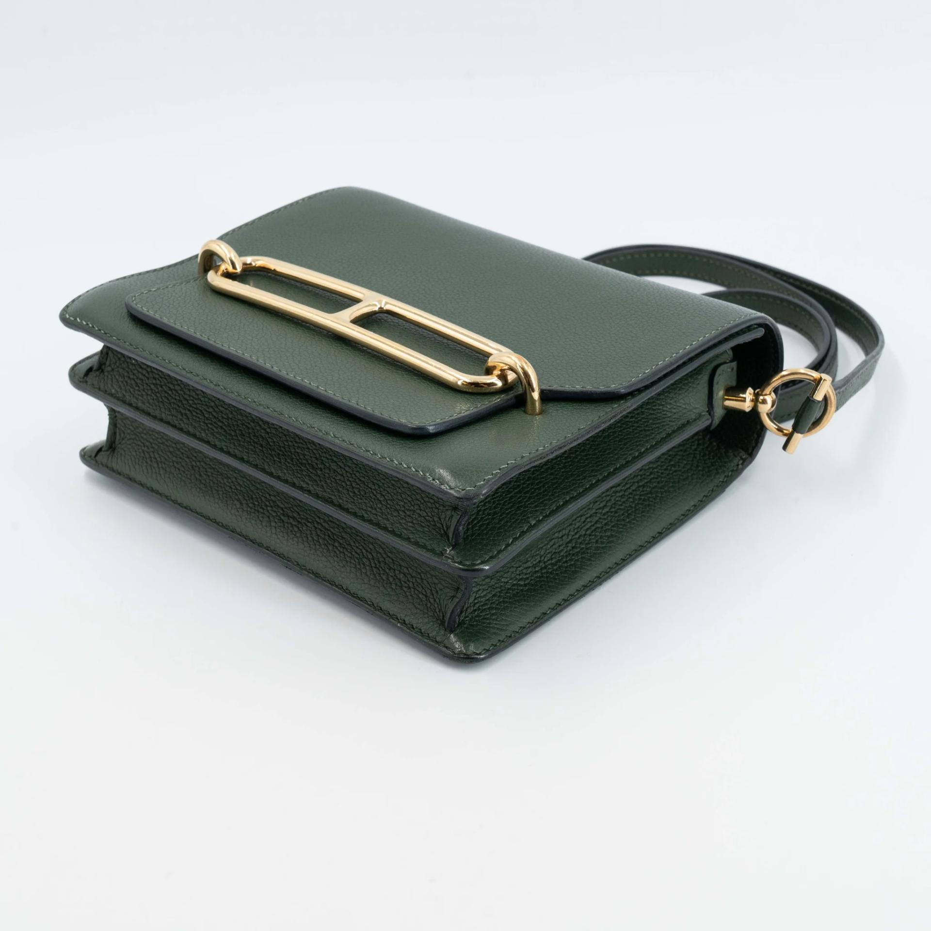 ランク A HERMÈS エルメス ロウリスミニ ヴェールアングレ (2Q) エバーカラー ゴールド金具 X刻印 (2016) - 6