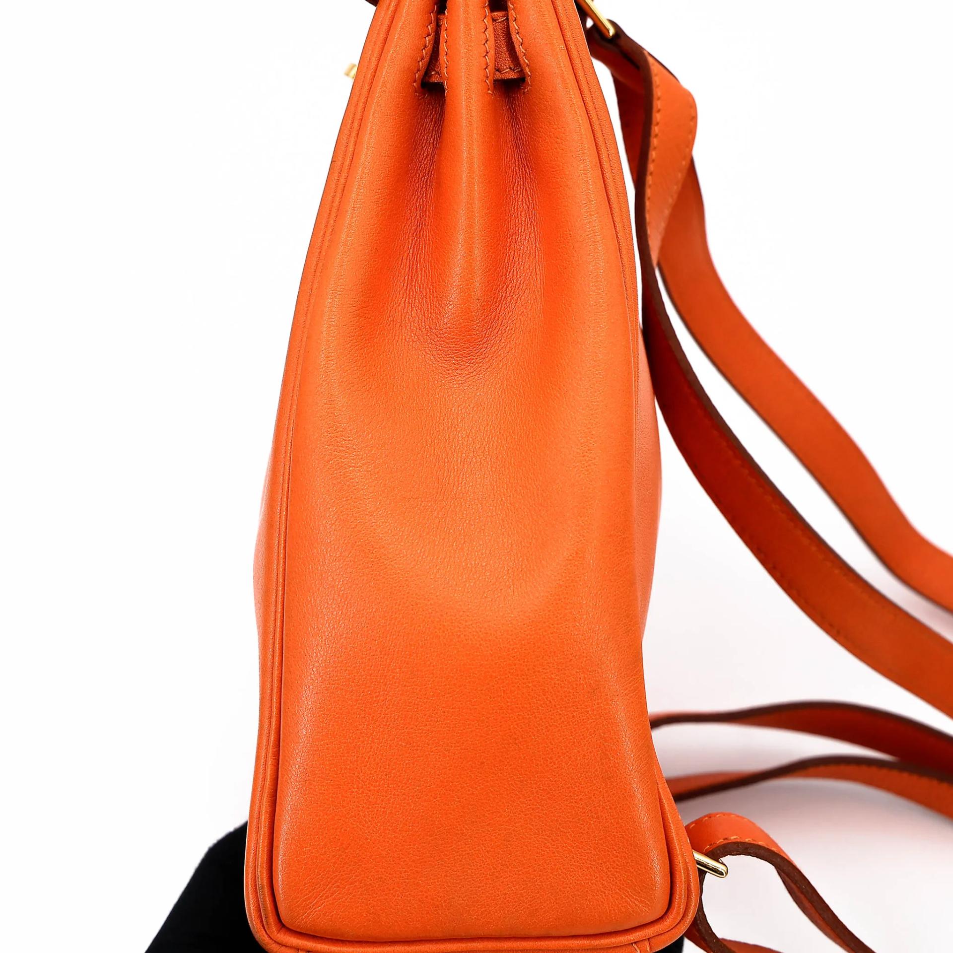ランク A HERMÈS エルメス ケリーアド PM オレンジ (93) スイフト ゴールド金具 □A刻印 (1997) - 16