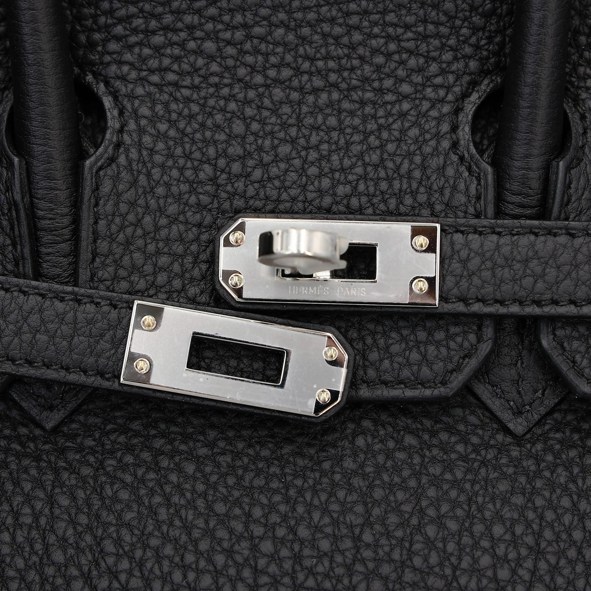 ランク N 新品 HERMÈS エルメス バーキン25 ブラック (89) トゴ シルバー金具 G刻印 (2026) - 8
