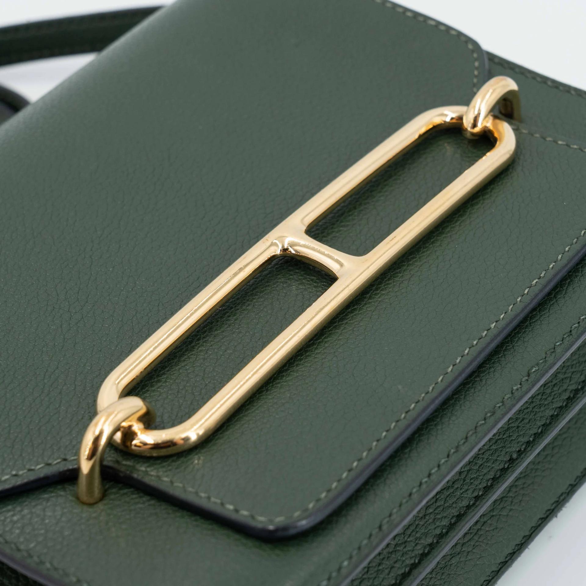 ランク A HERMÈS エルメス ロウリスミニ ヴェールアングレ (2Q) エバーカラー ゴールド金具 X刻印 (2016) - 13