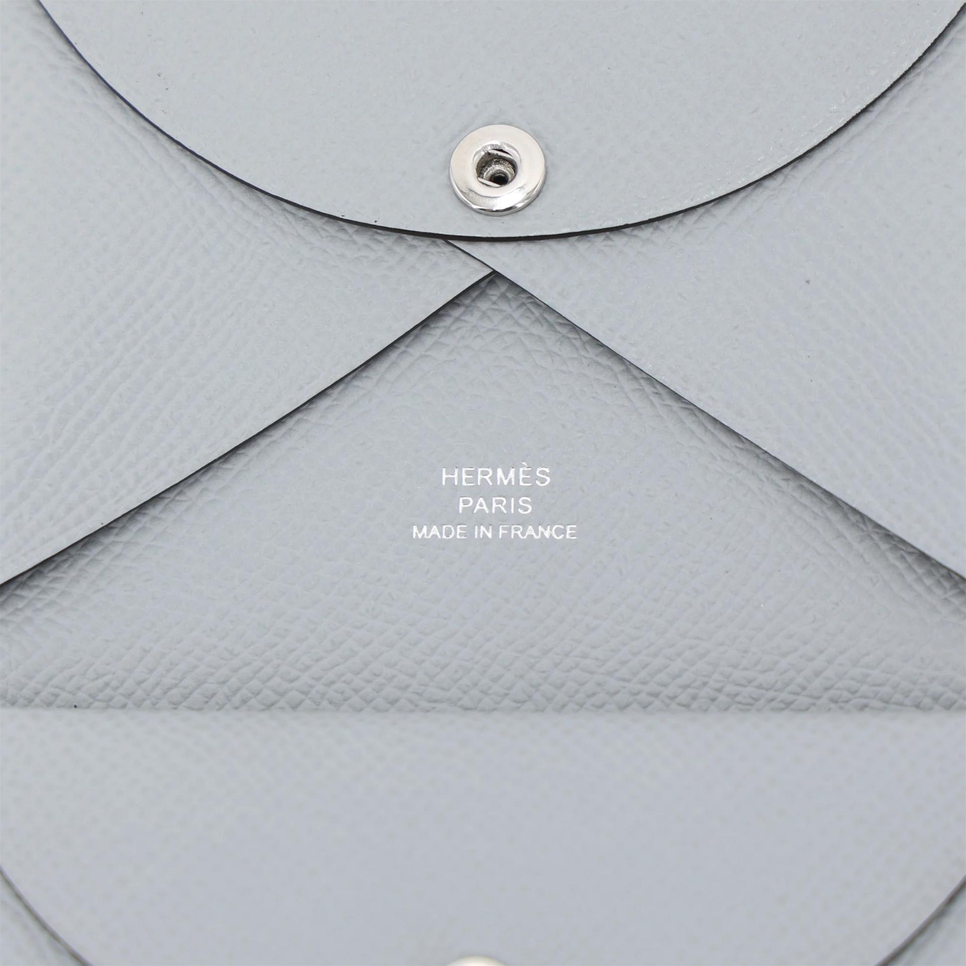 ランク N 新品 HERMÈS エルメス カルヴィ デュオ ブルーグラシエ (8U) エプソン シルバー金具 K刻印 (2025) - 8