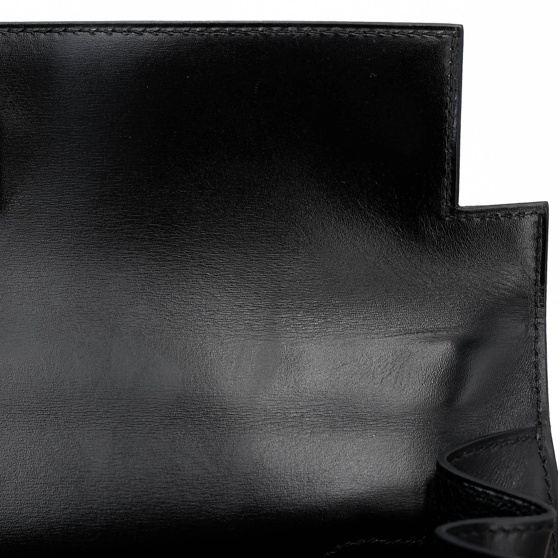 ランク A HERMÈS エルメス ケリー32 ブラック (89) ボックスカーフ ゴールド金具 □A刻印 (1997) - 29