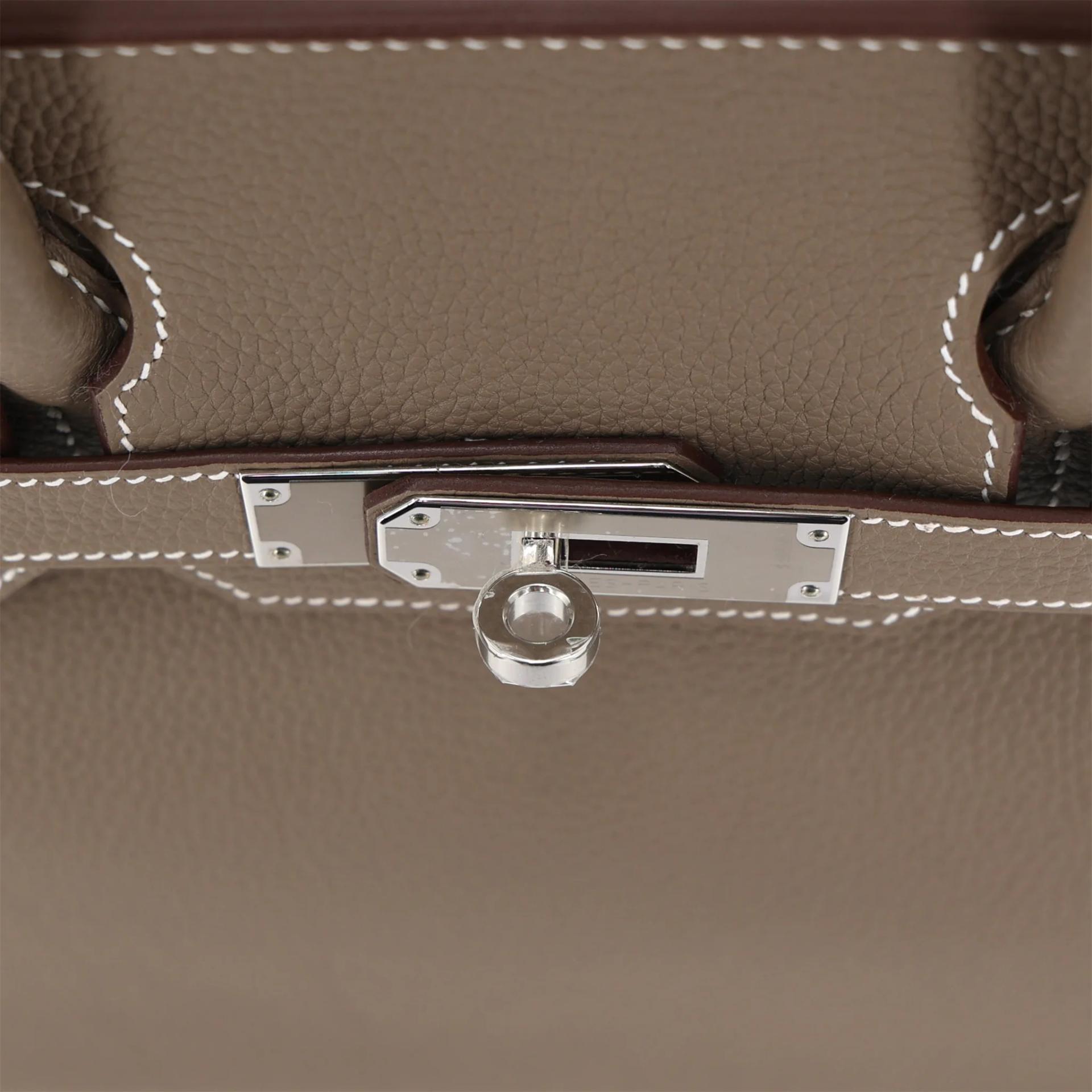 ランク N 新品 HERMÈS エルメス バーキン30 エトゥープ (18) トゴ シルバー金具 K刻印 (2025) - 9