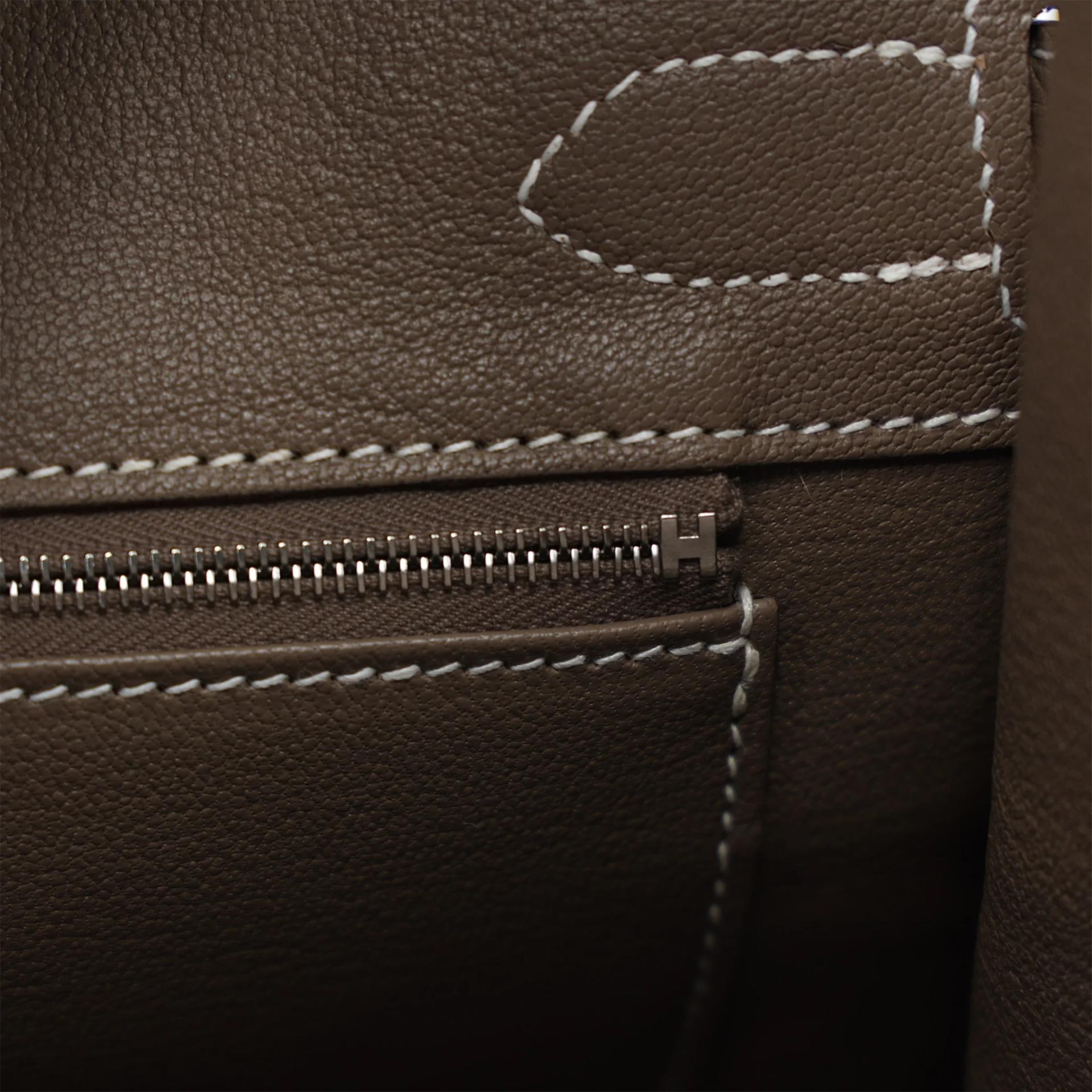 ランク N 新品 HERMÈS エルメス バーキン30 エトゥープ (18) トゴ シルバー金具 K刻印 (2025) - 15