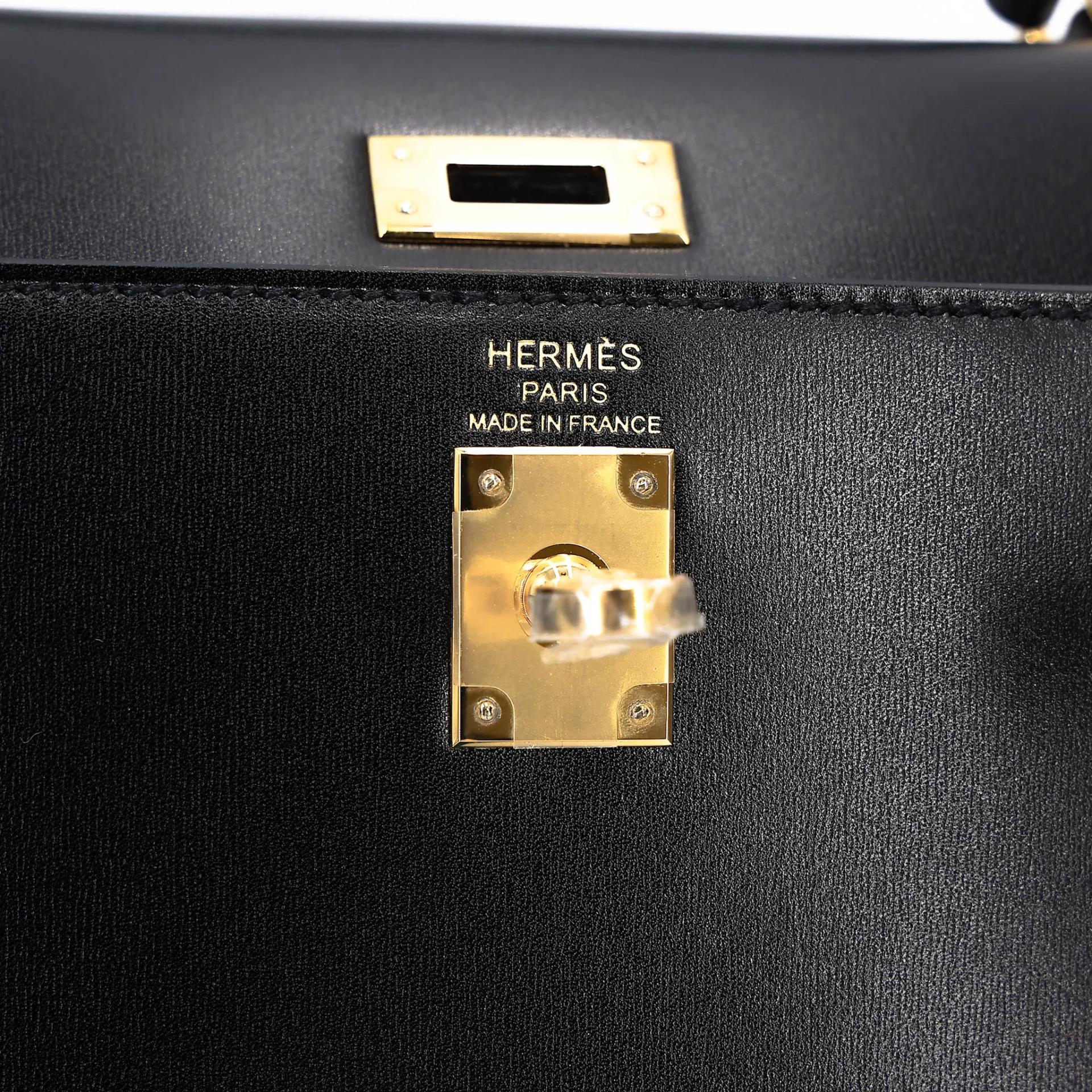 ランク NS 未使用品 HERMÈS エルメス ケリー25 セリエ ブラック (89) ボックスカーフ ゴールド金具 W刻印 (2024) - 14