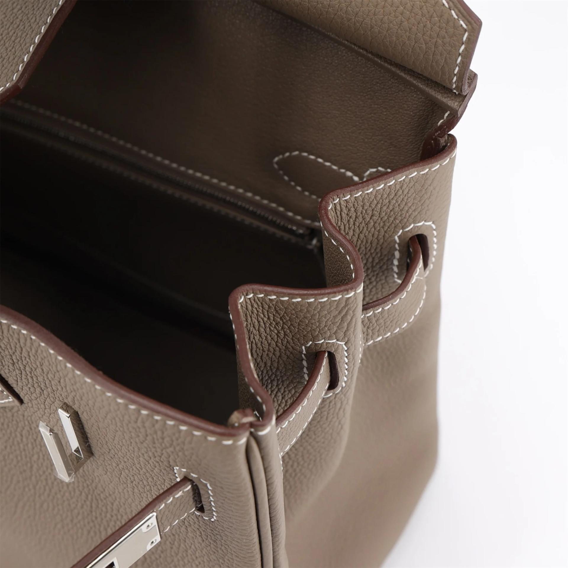 ランク N 新品 HERMÈS エルメス バーキン30 エトゥープ (18) トゴ シルバー金具 K刻印 (2025) - 13