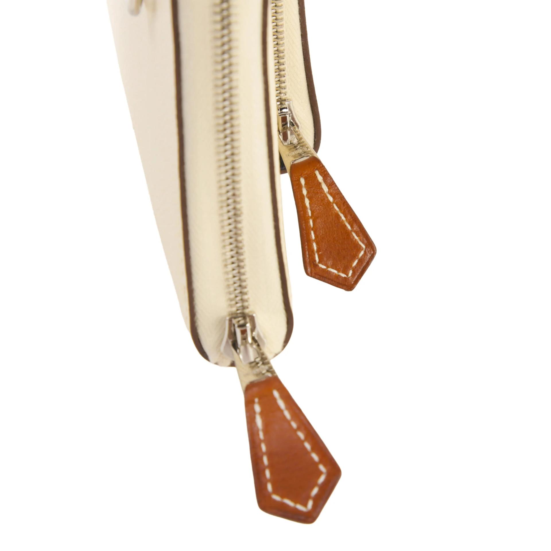 A美品 HERMÈS 愛馬仕 Nouveau To Go 錢包 I2 奶油白 Nata Epsom皮 Swift皮 銀扣 B刻 2023年 - 7