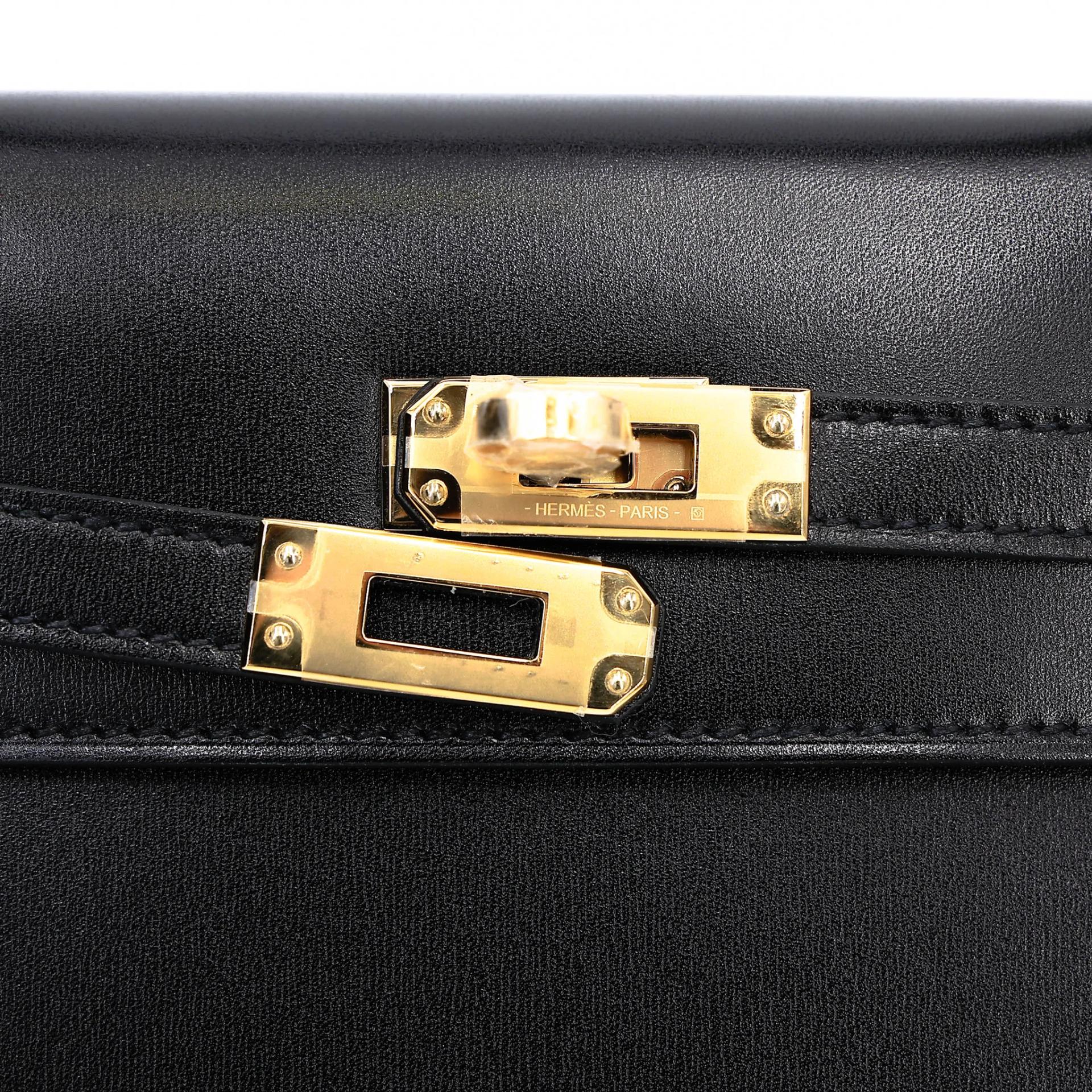 ランク NS 未使用品 HERMÈS エルメス ケリー25 セリエ ブラック (89) ボックスカーフ ゴールド金具 W刻印 (2024) - 8
