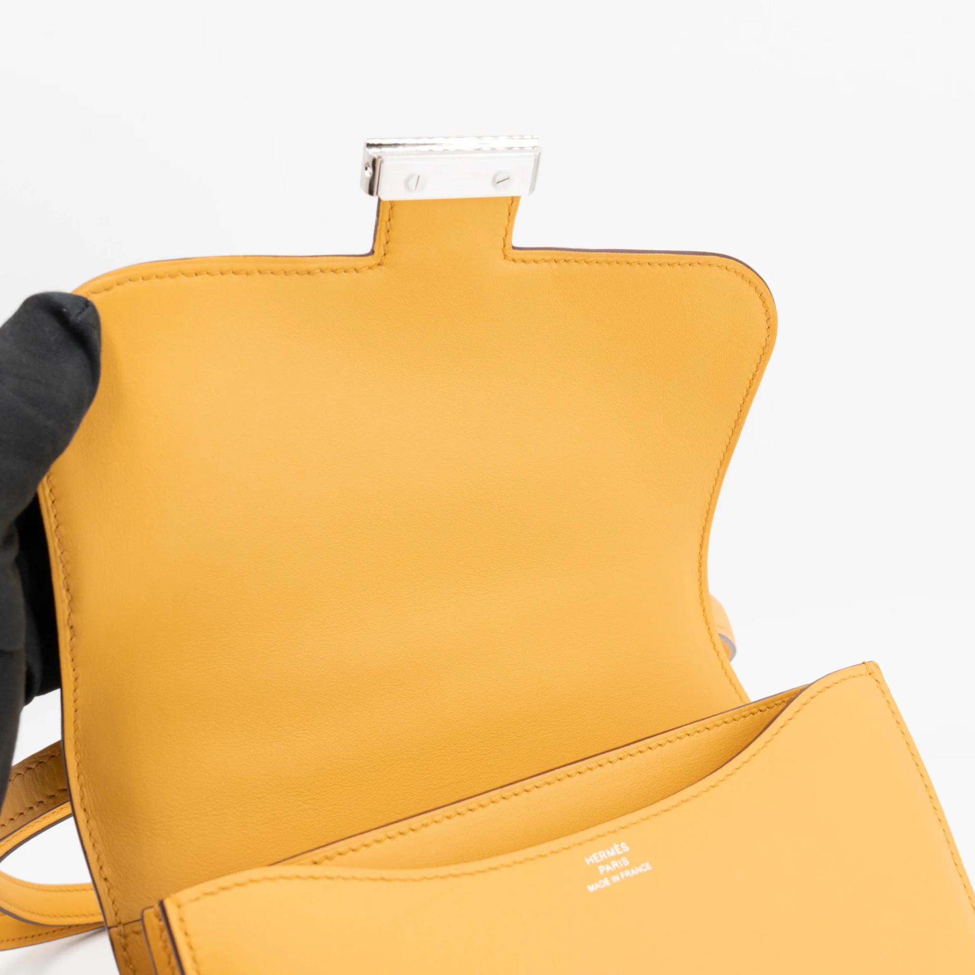 ランク NS 未使用品 HERMÈS エルメス コンスタンス ミニ 19 ミラー サン (B4) スイフト シルバー金具 B刻印 (2023) - 15