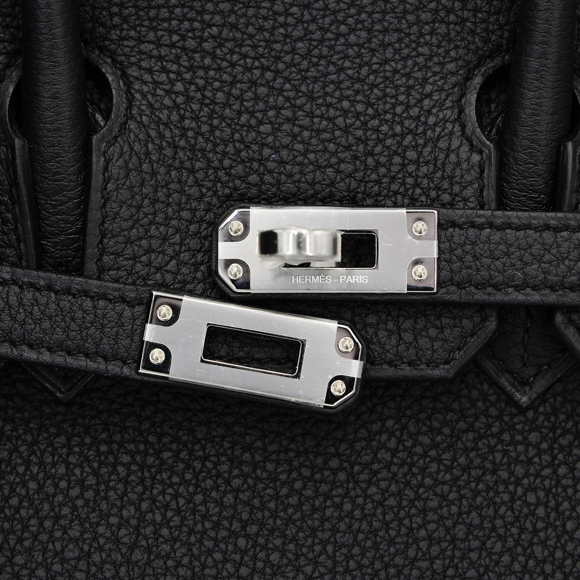 ランク N 新品 HERMÈS エルメス バーキン25 ブラック (89) トゴ シルバー金具 G刻印 (2026) - 8