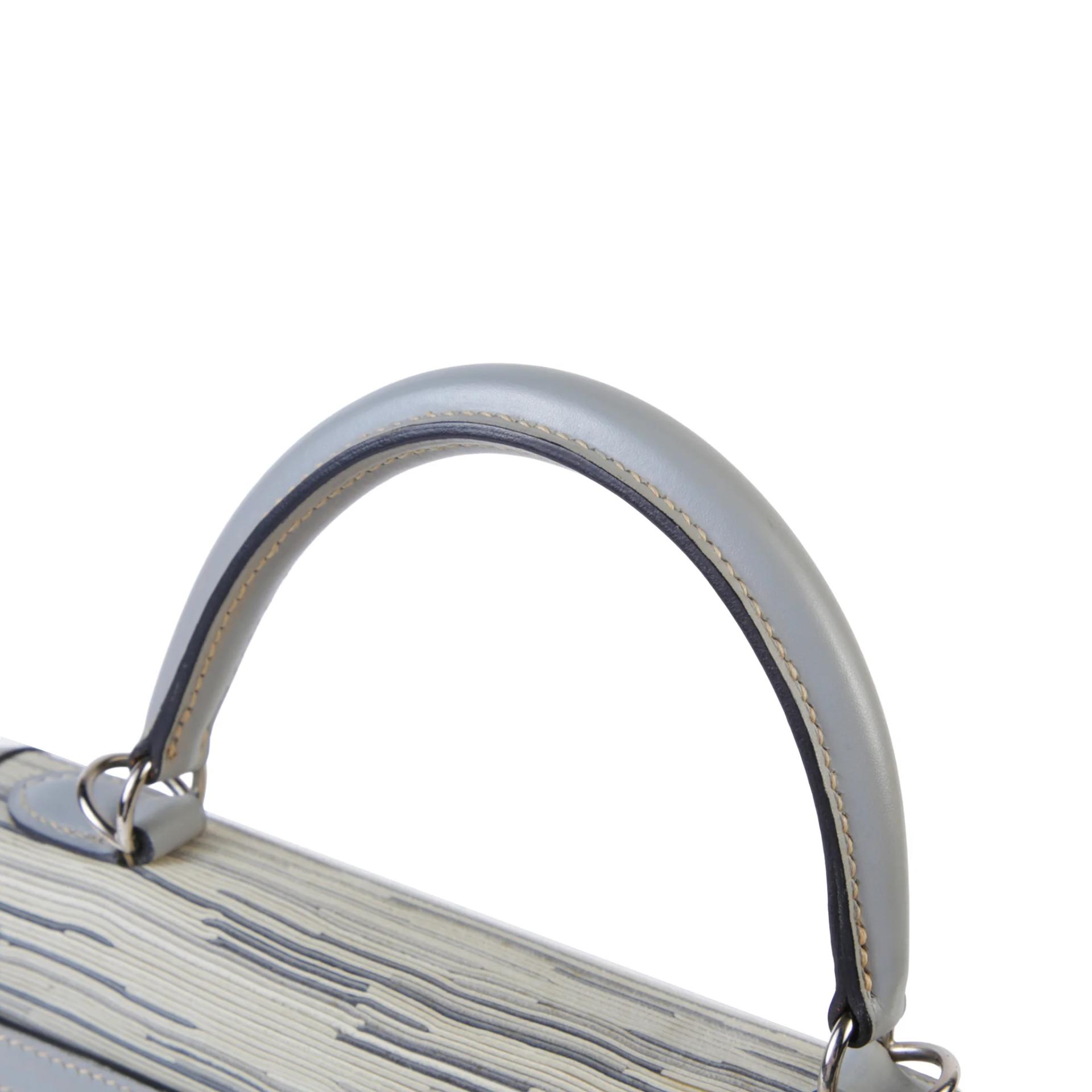 A美品 HERMÈS 愛馬仕 限量收藏款 Kelly 25 外縫 灰色 Vibrato 羊切皮 Box牛皮 銀扣 □D刻 2000年 - 3