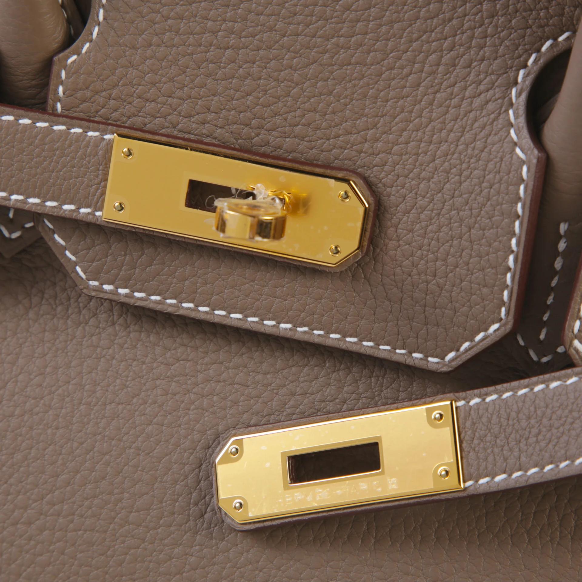 Brand New ( Rank N ) HERMÈS Birkin 30 Etoupe (18) Togo Gold hardware G (2026) - 8